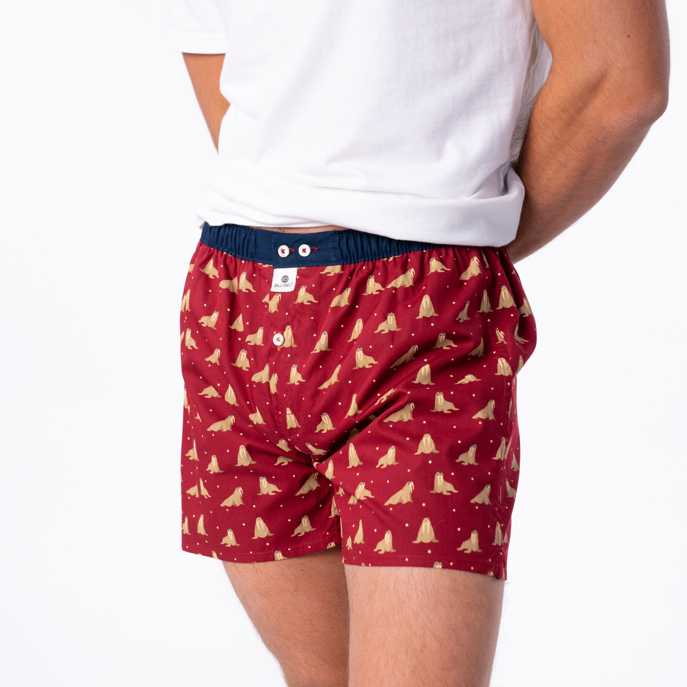 Organic cotton boxer shorts BILLYBELT Red