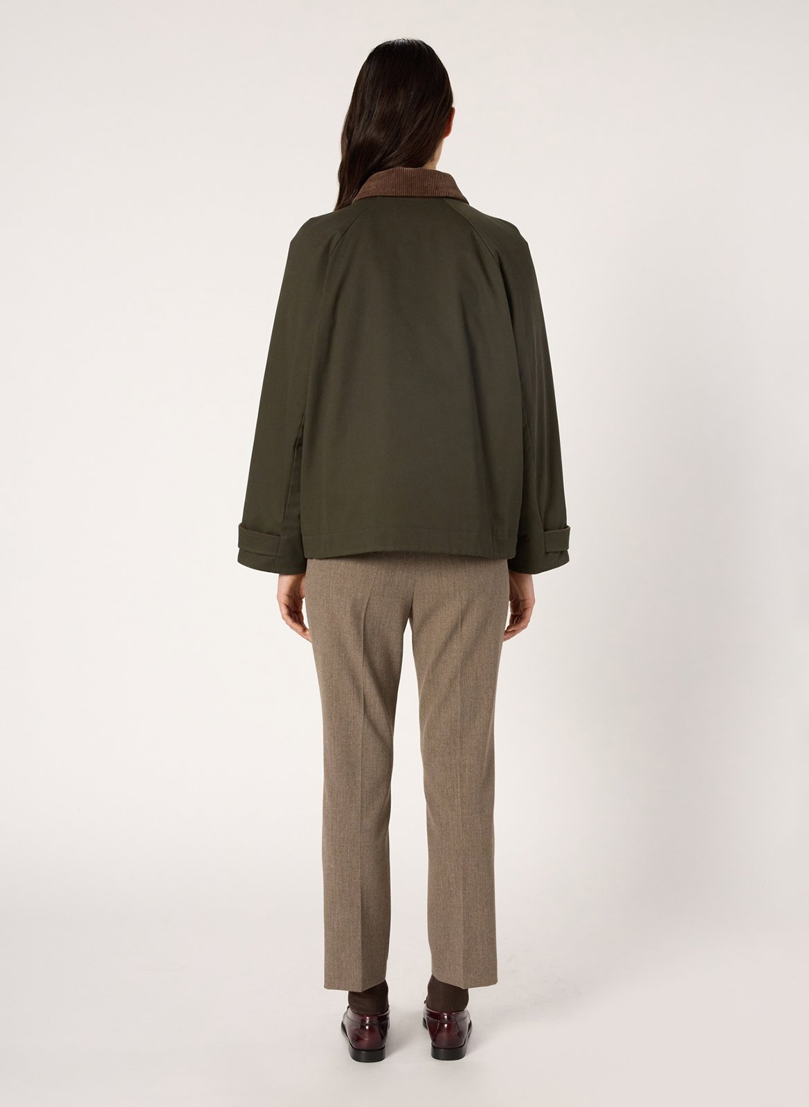 Rechte jas met klassieke kraag GERARD DAREL Kaki