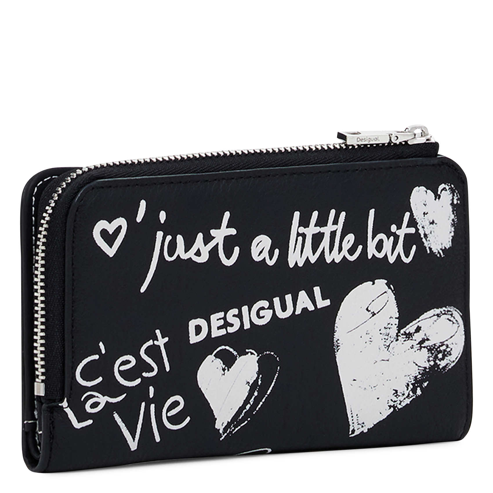 Portefeuille graffiti effet cuir DESIGUAL Noir