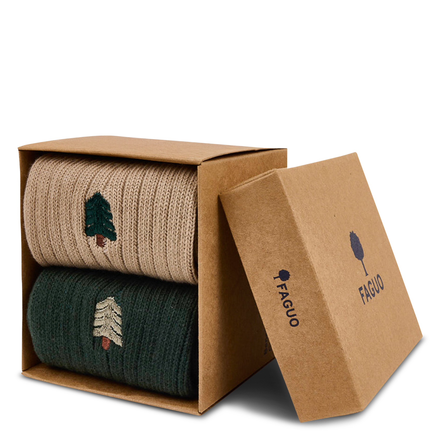 Baumwollsocken mit Logo FAGUO Grun