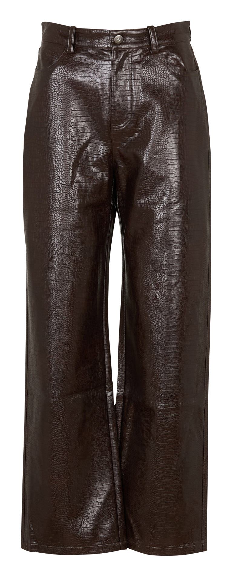 Straight pants in embossed python NORR Red