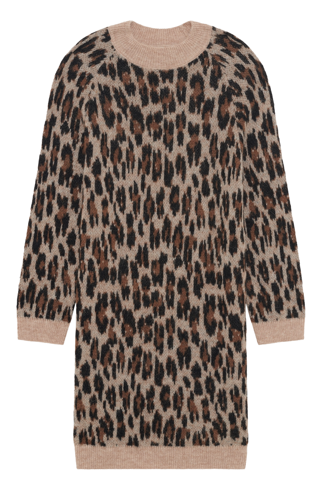 Leopard print sweater dress PABLO Beige
