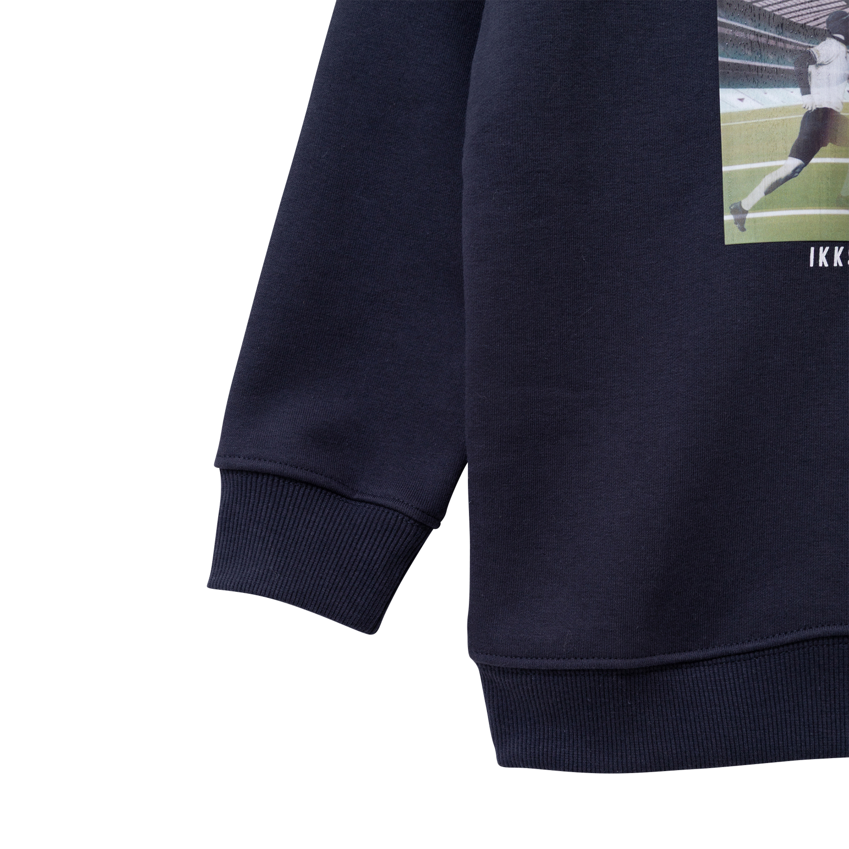 Oversize-Sweatshirt aus bedruckter Baumwollmischung IKKS JUNIOR Blau