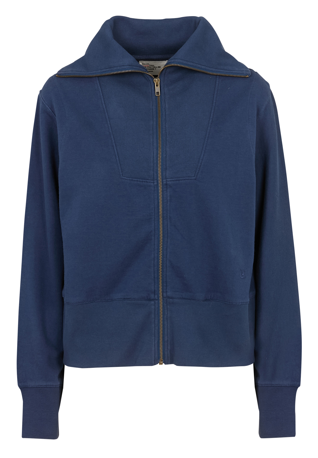 Straight high-neck organic cotton sweatshirt LEON & HARPER Blue