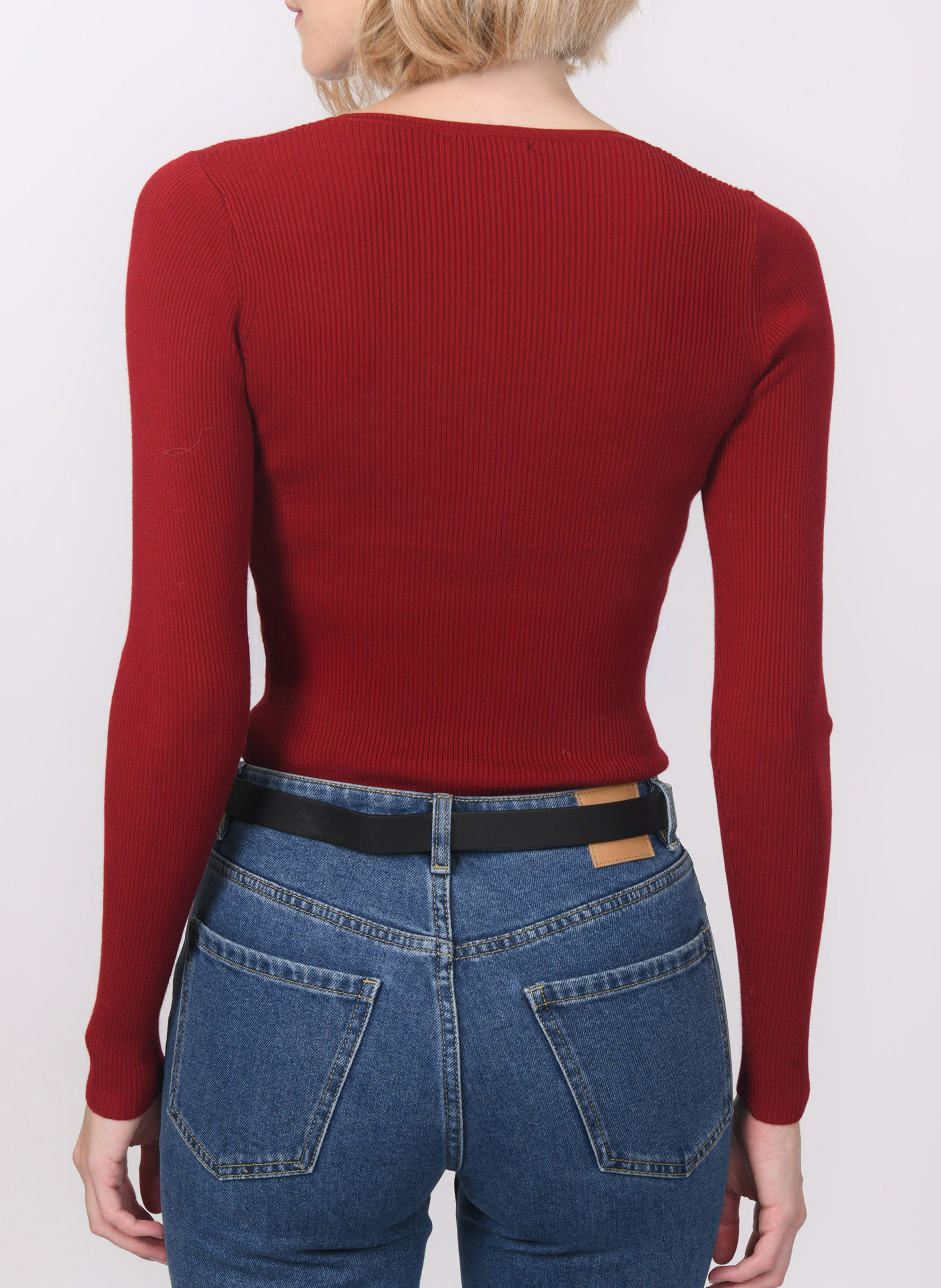 Pull col rond  KOOKAI Rouge