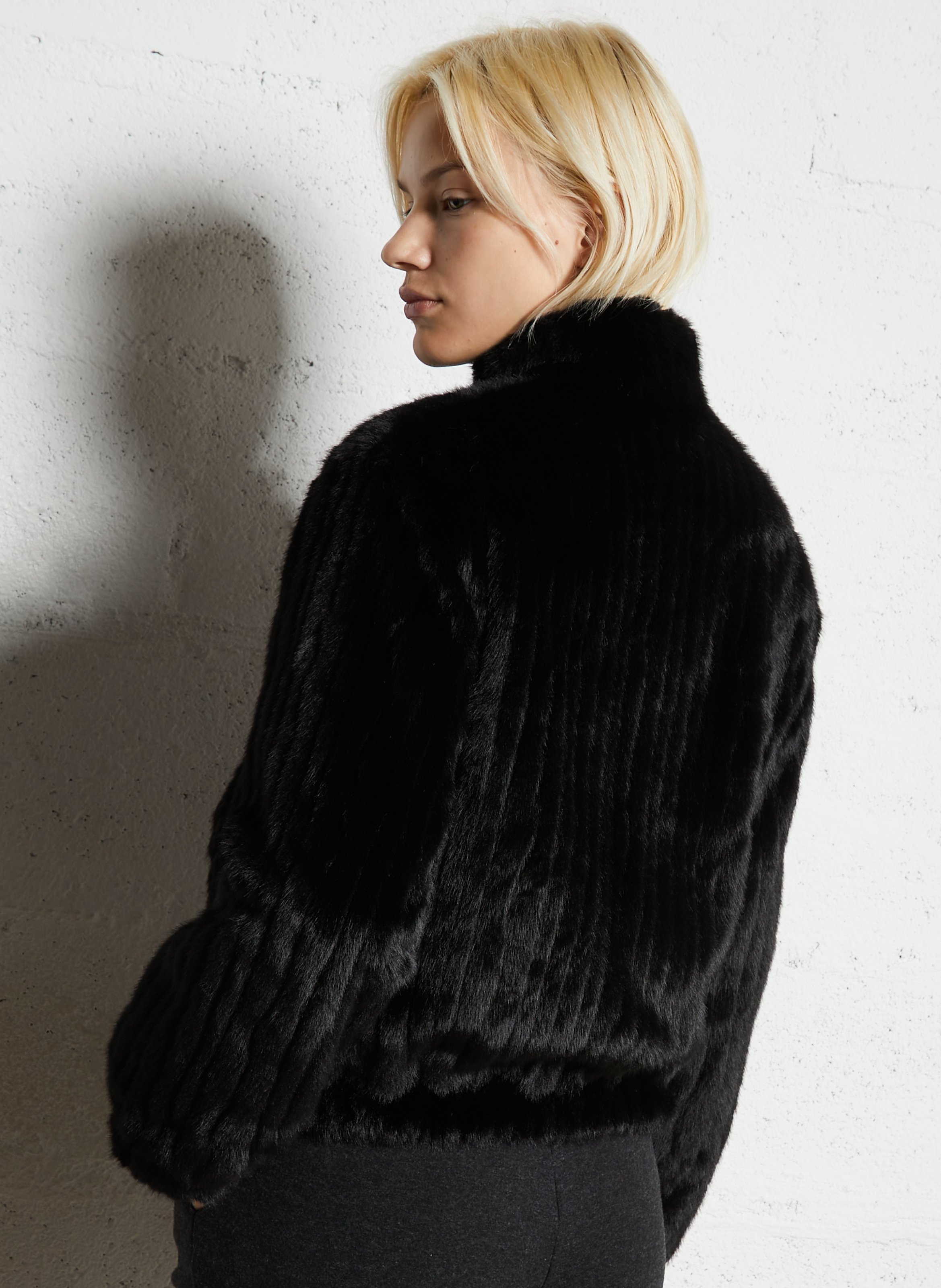 Kunstpelz-Mantel SUD EXPRESS Schwarz