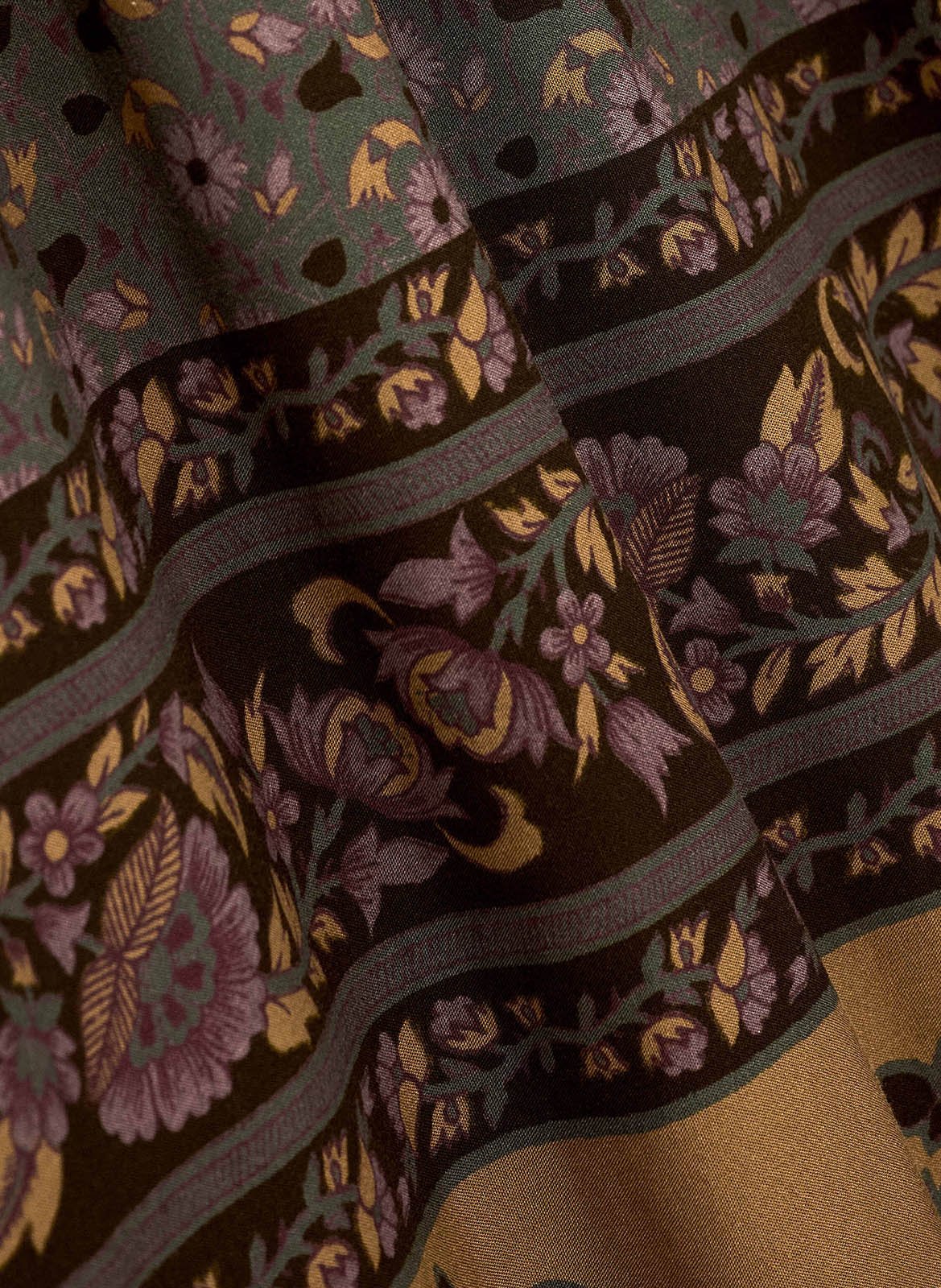 Halflange jurk met print en V-hals BA&SH Bruin