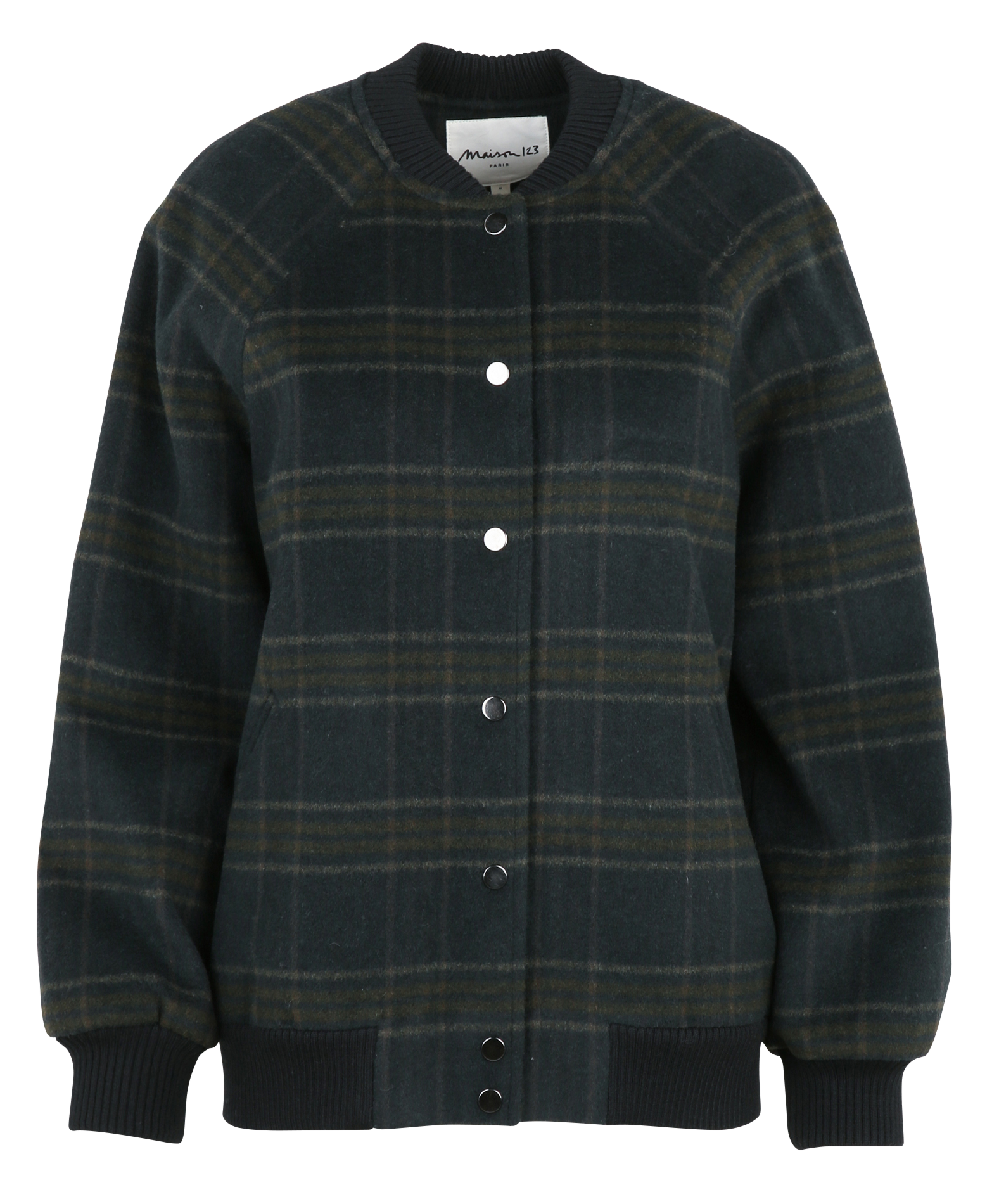 Straight jacket in blended wool MAISON 123 Blue