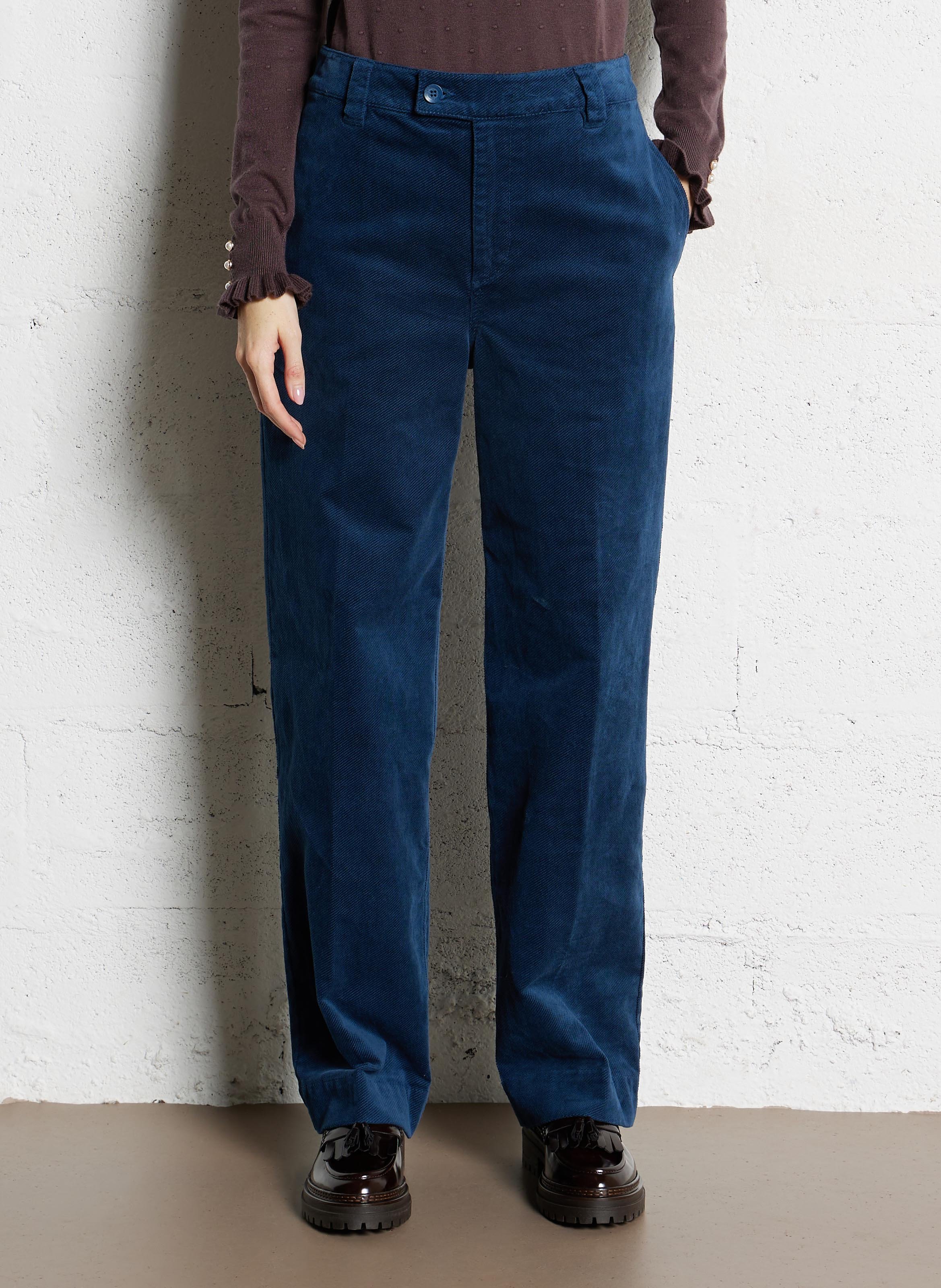 Cotton-blend chinos BENSIMON Blue