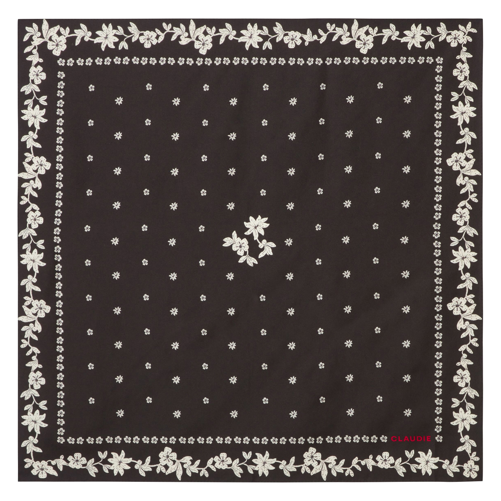 Foulard imprimé en soie CLAUDIE PIERLOT Noir