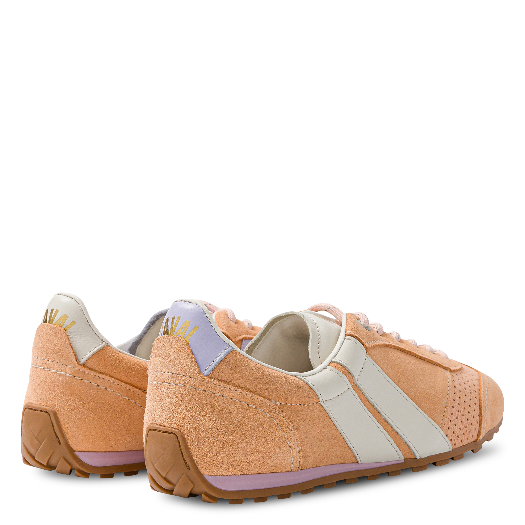 Suede leather low-top sneakers CAVAL Pink