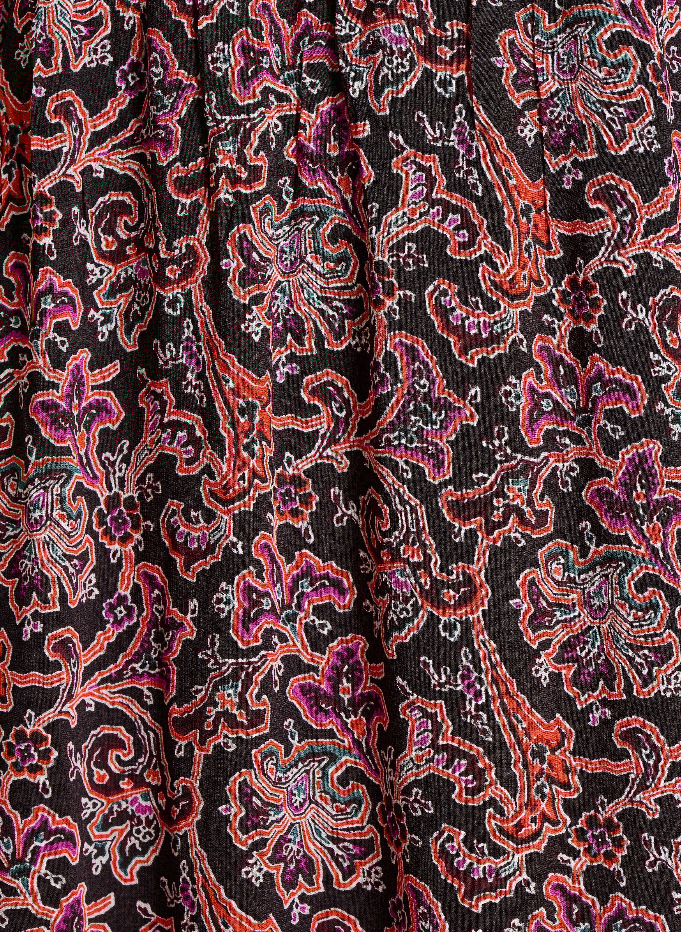 Long printed dress with Tunisian collar LA FEE MARABOUTEE Multicolored