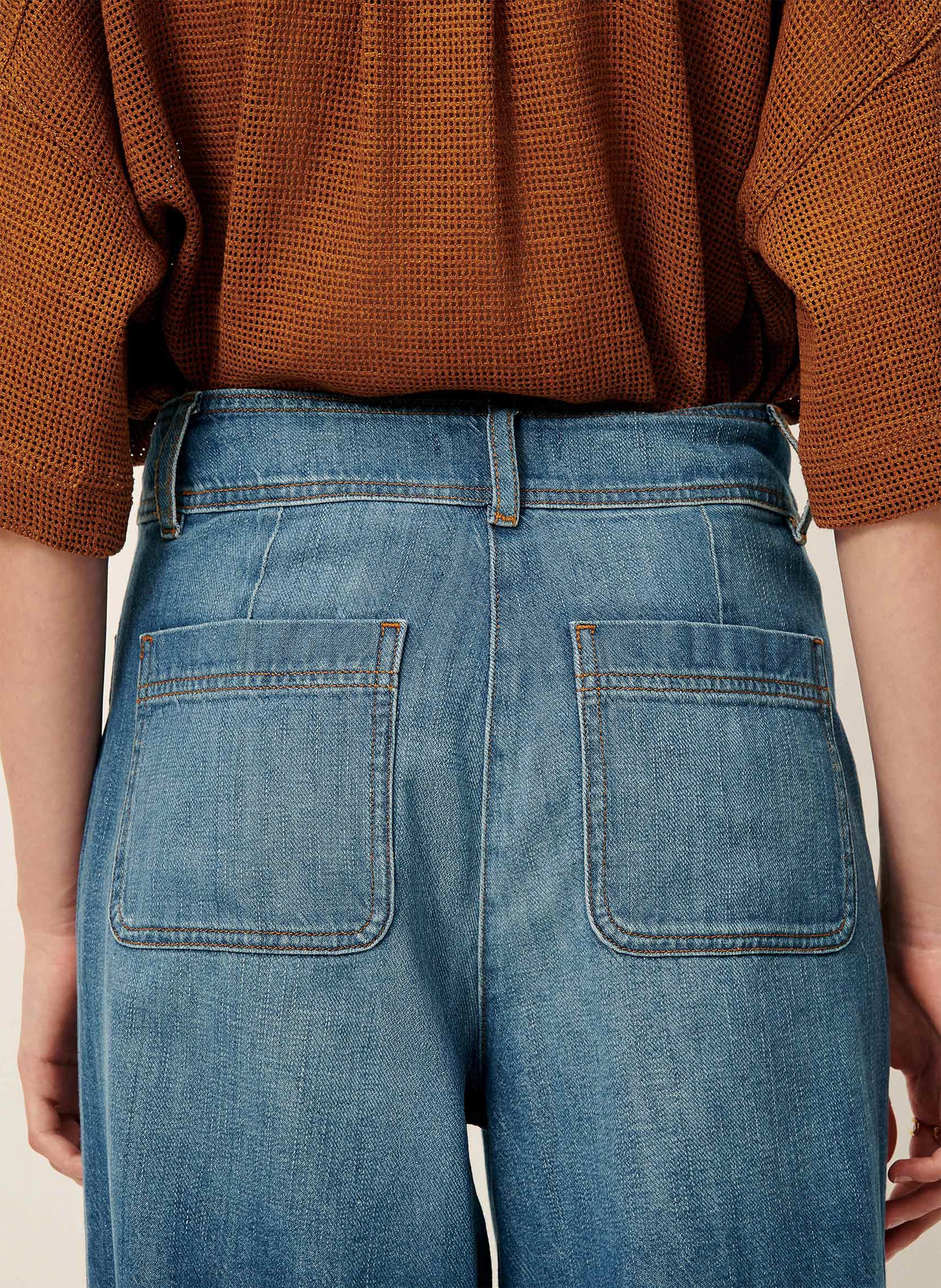 Boot-cut cotton jeans SESSUN Blue