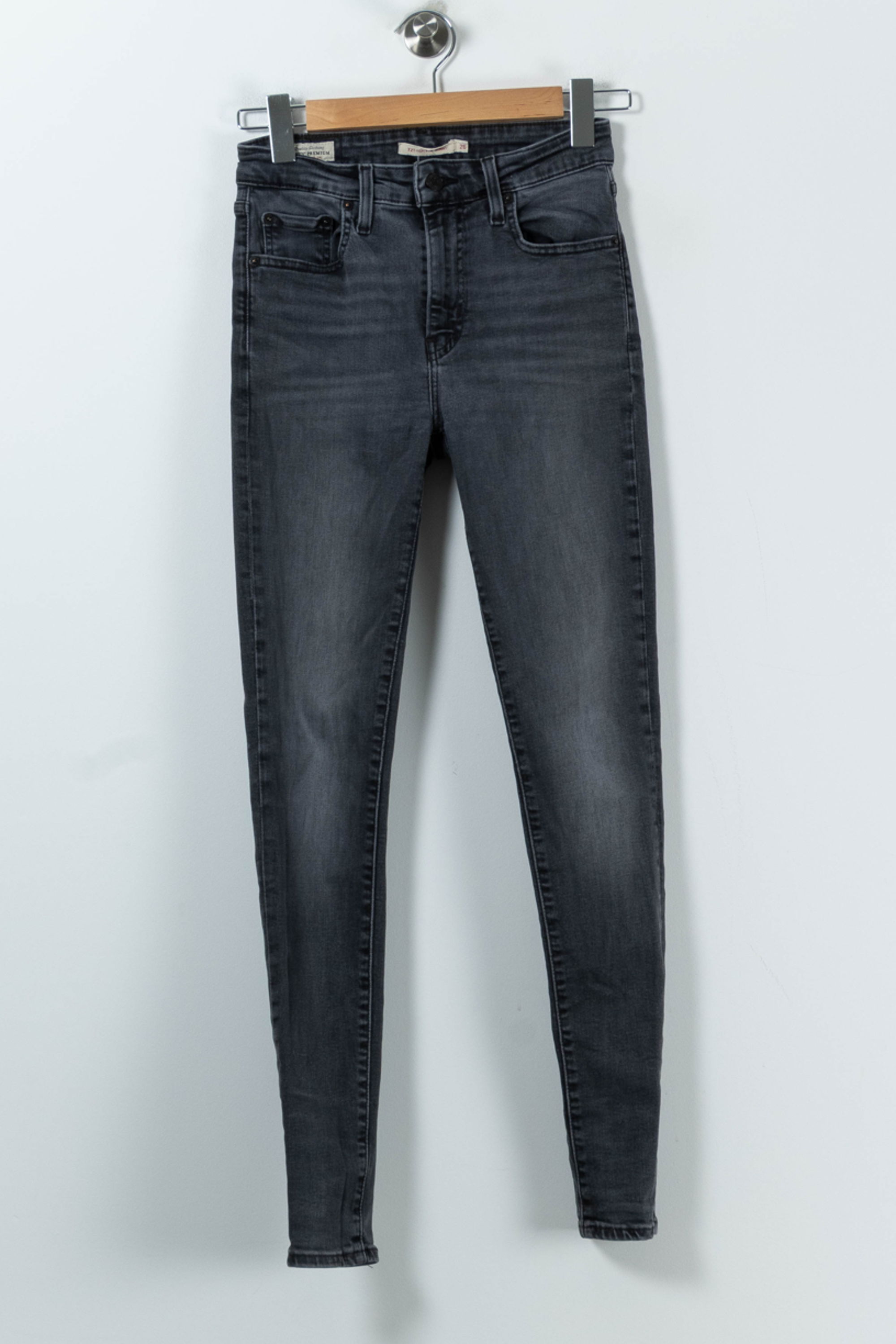 Cropped slim jeans with studs LEVI'S - Seconde main Grey