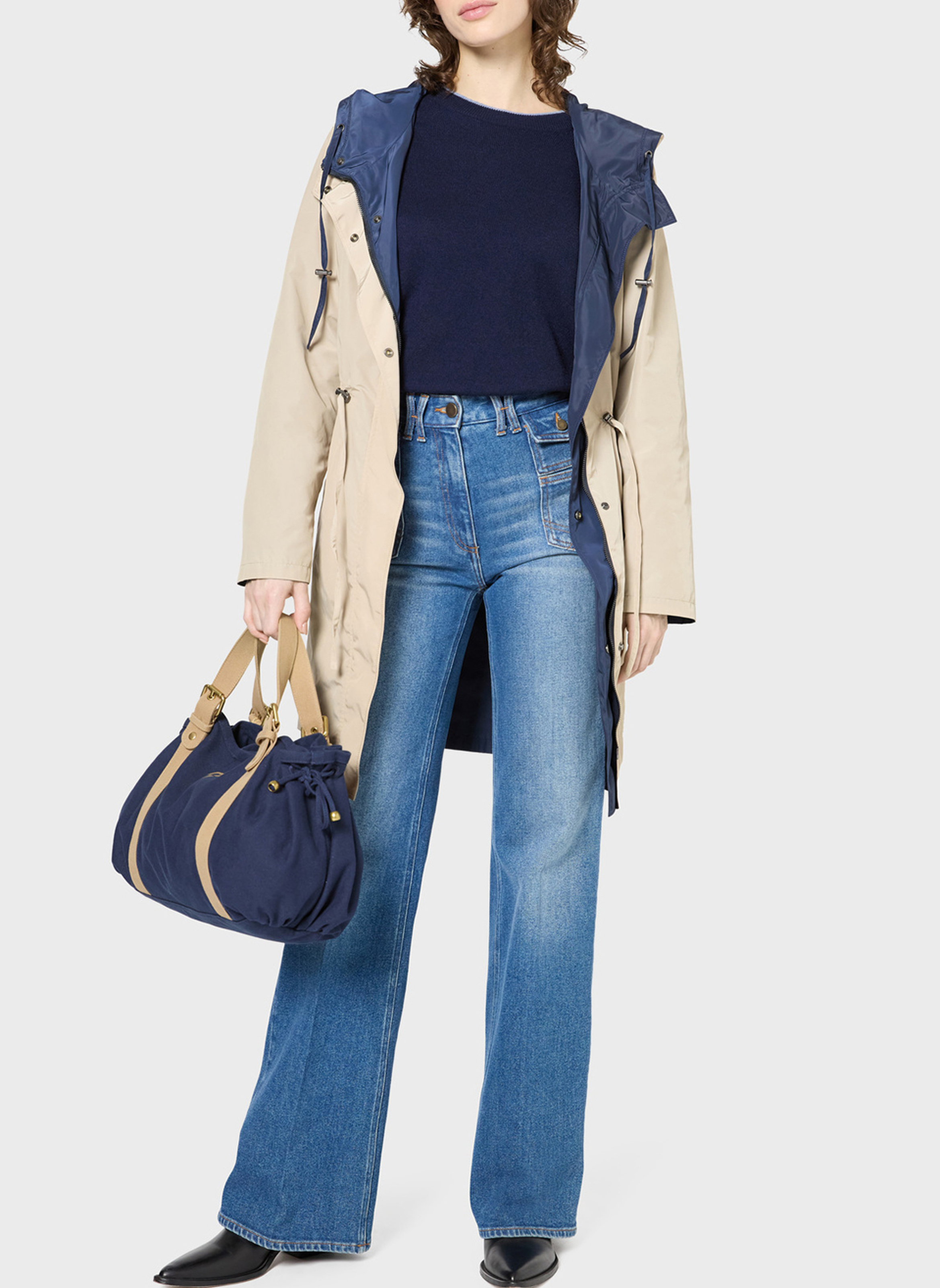 Reversible hooded parka GERARD DAREL Blue