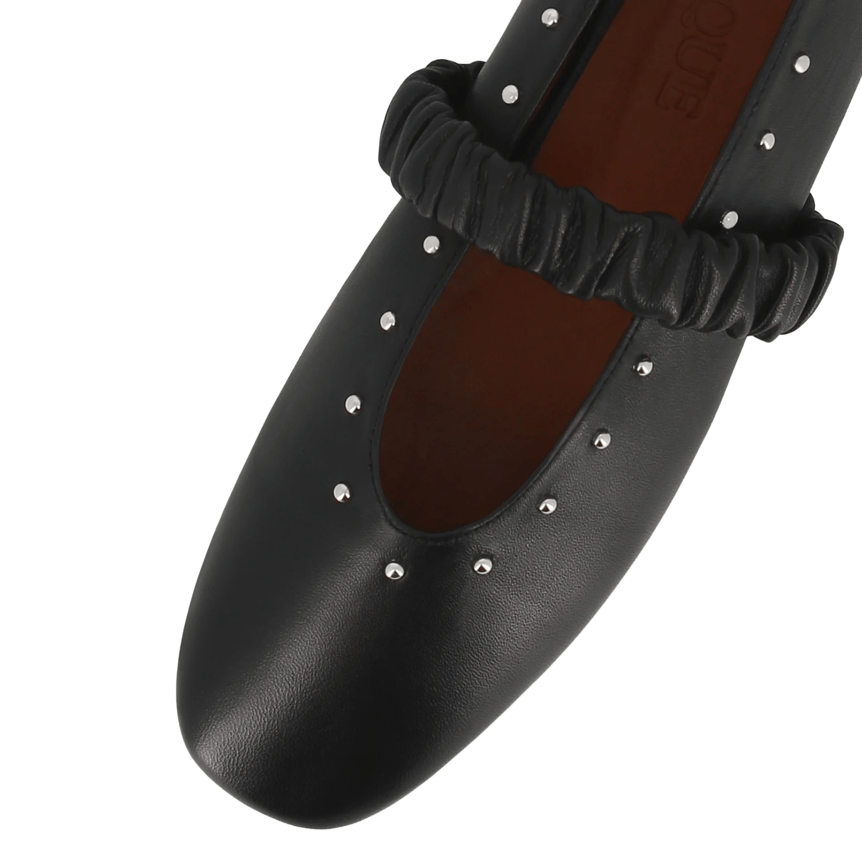 Ballerines à studs en cuir SOCQUE PARIS Noir