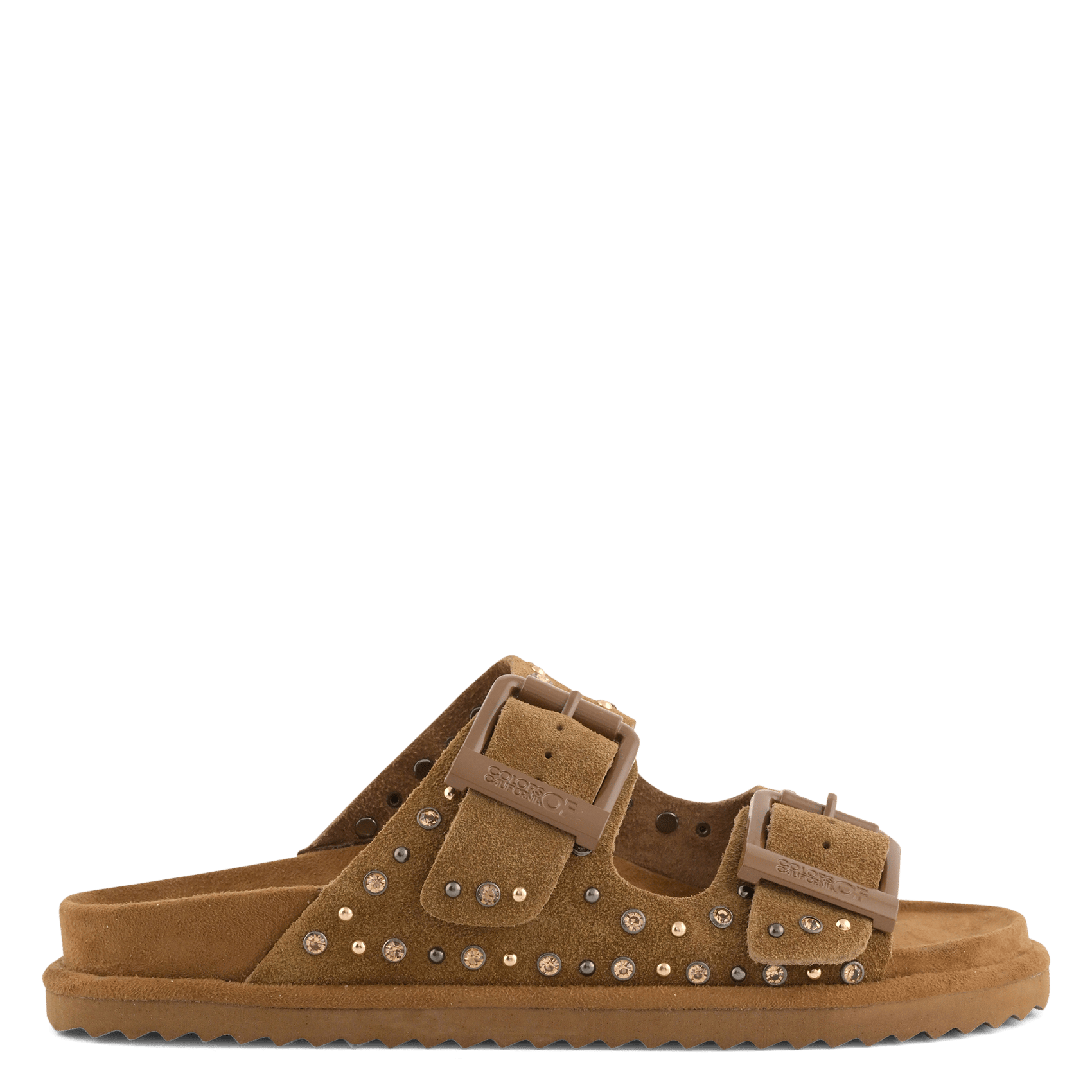 Sandales plates en cuir velours COLORS OF CALIFORNIA