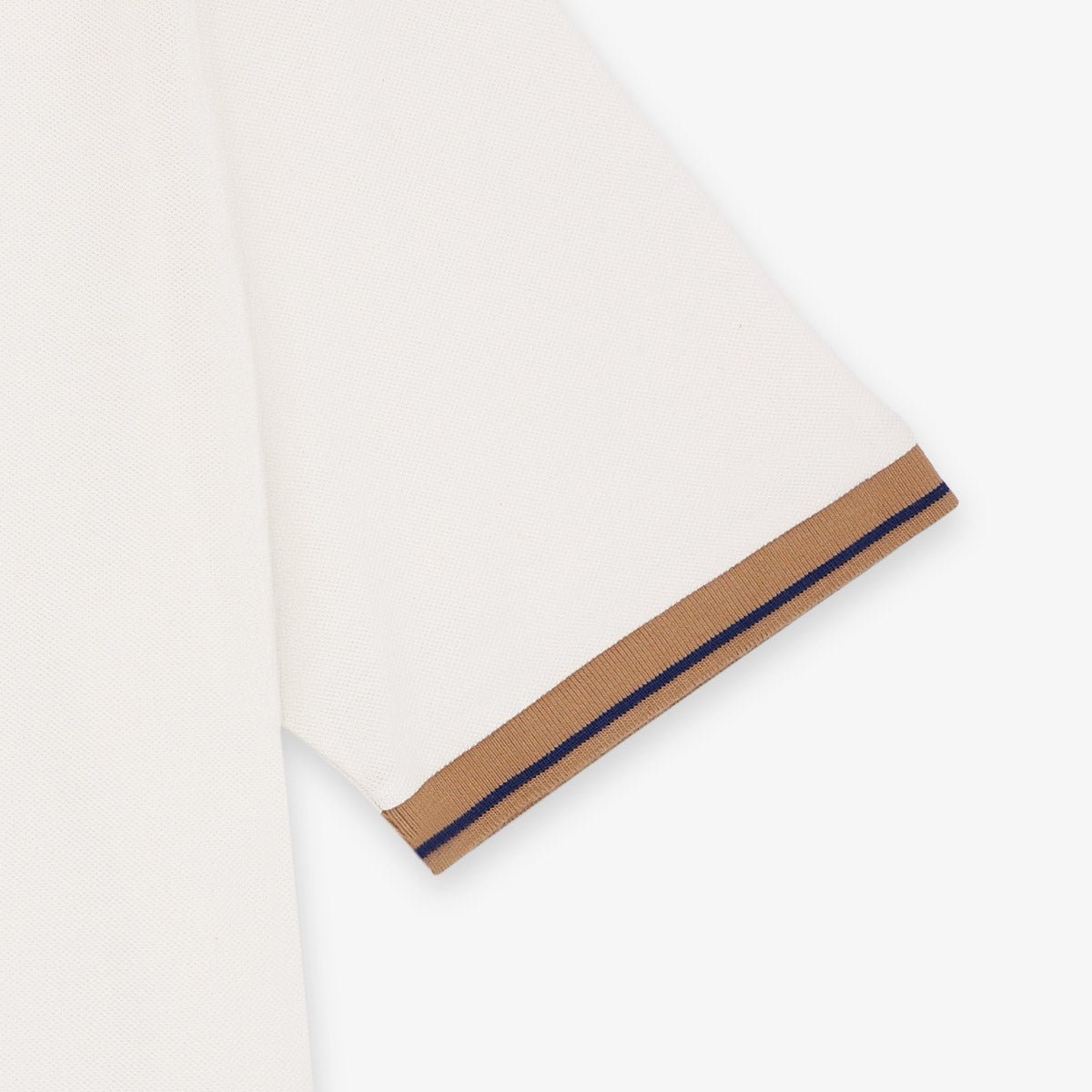 Short-sleeved round-neck T-shirt with colorful ribbed edges in cotton. SERGE BLANCO White