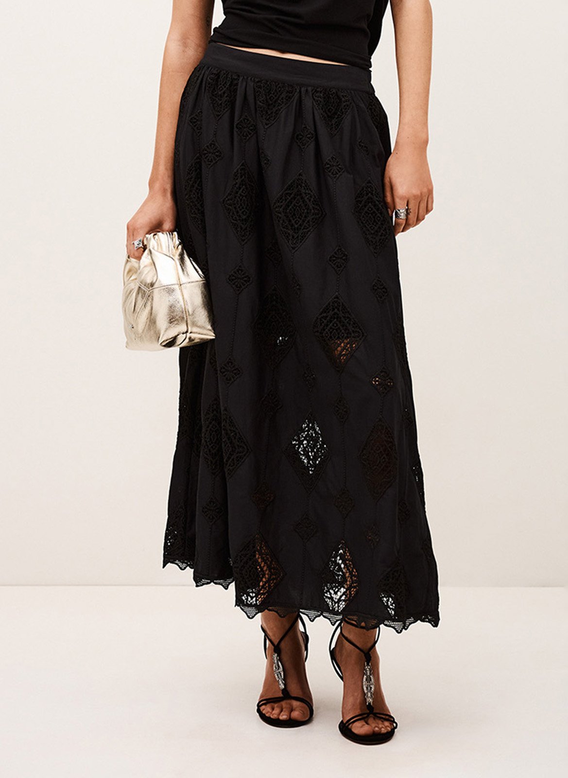 Lange rok | katoenblend BA&SH