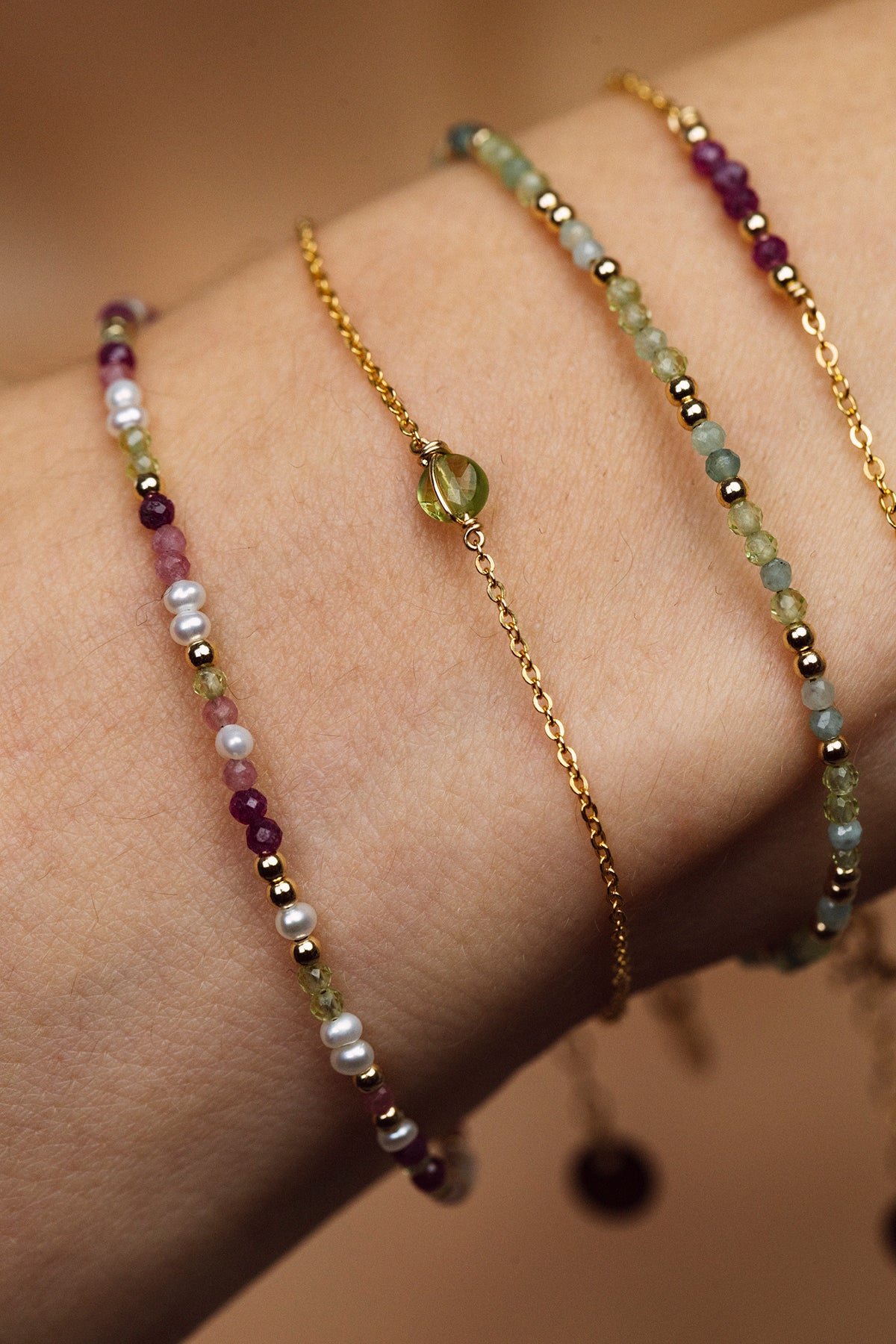 Bracelet - peridot YAY Golden