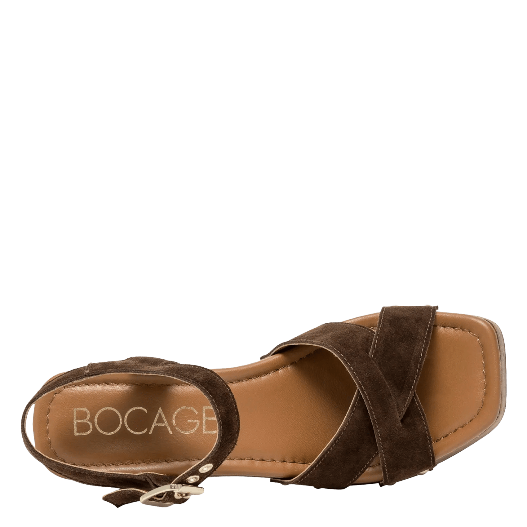 Sandalen aus Veloursleder, mit Absatz BOCAGE Braun