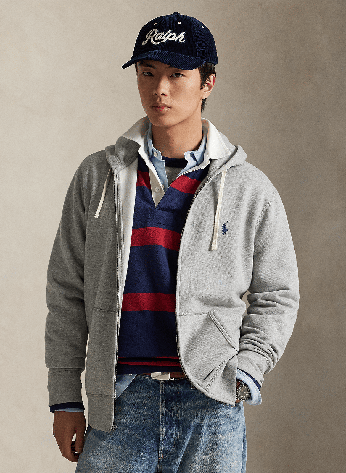 Sweat à capuche en coton mélangé POLO RALPH LAUREN