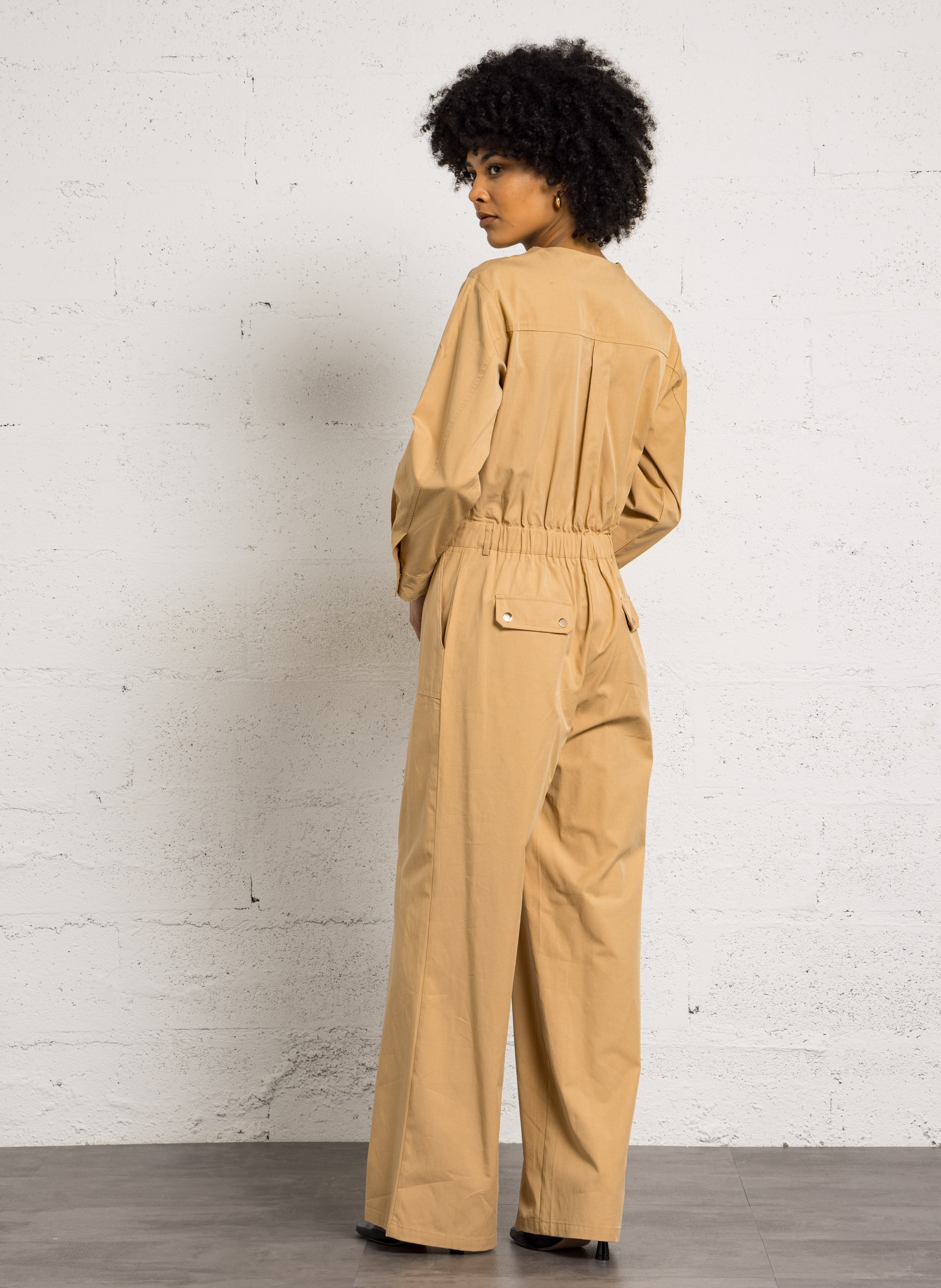 Mono holgado de mezcla de algodón LA PETITE ETOILE Marron