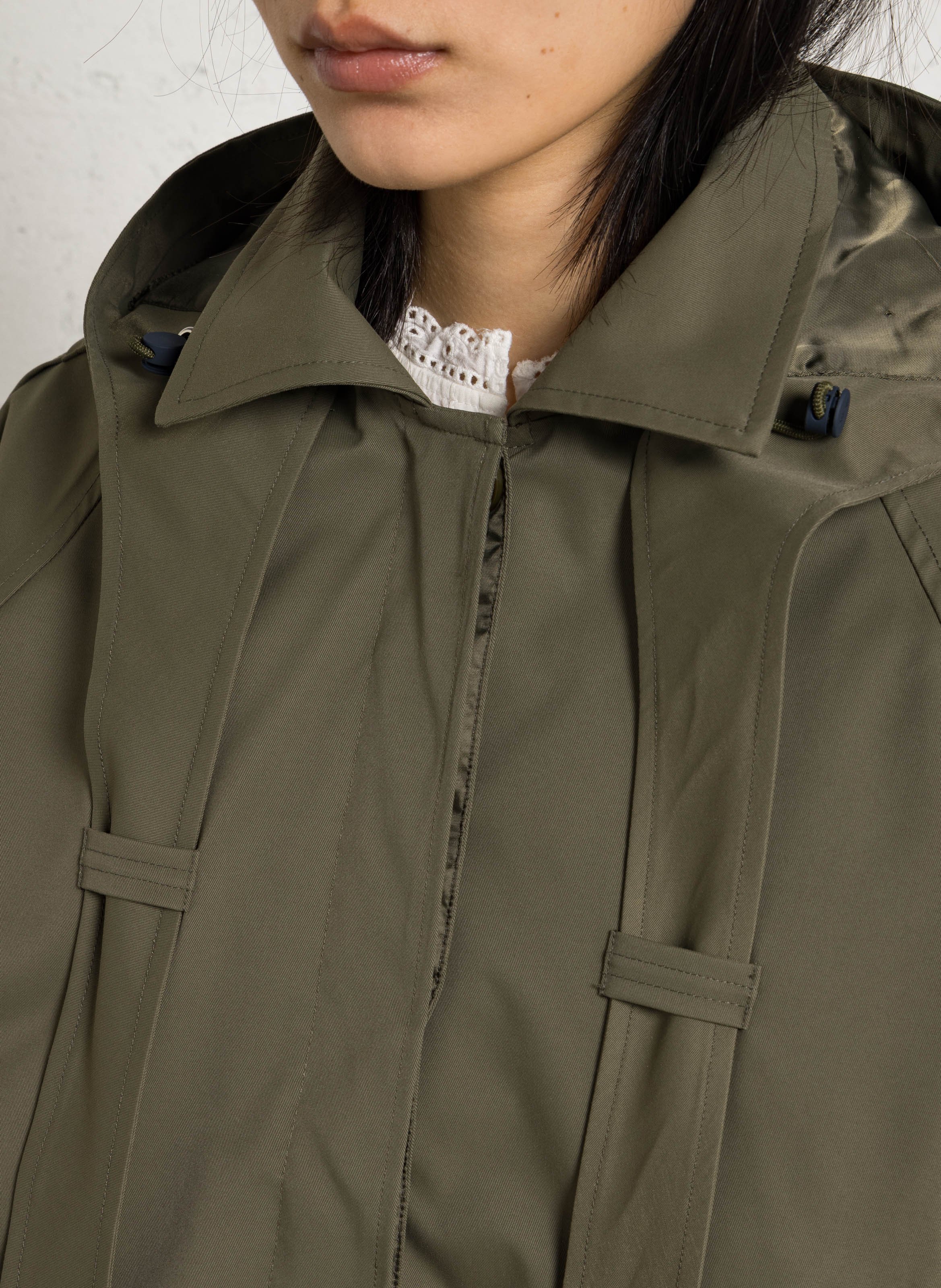 Loose-fit jacket with hood FLOTTE Green