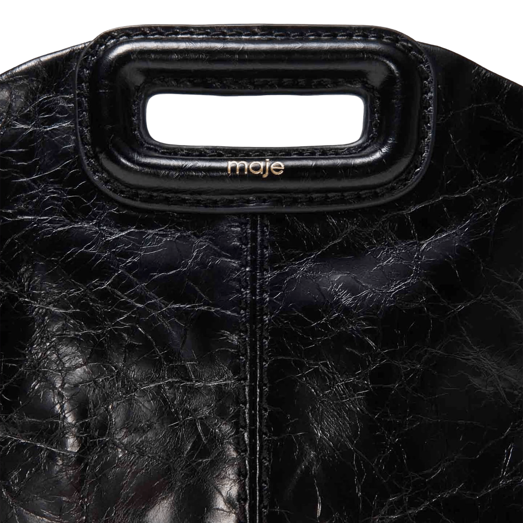 Sac bandoulière en cuir MAJE Noir