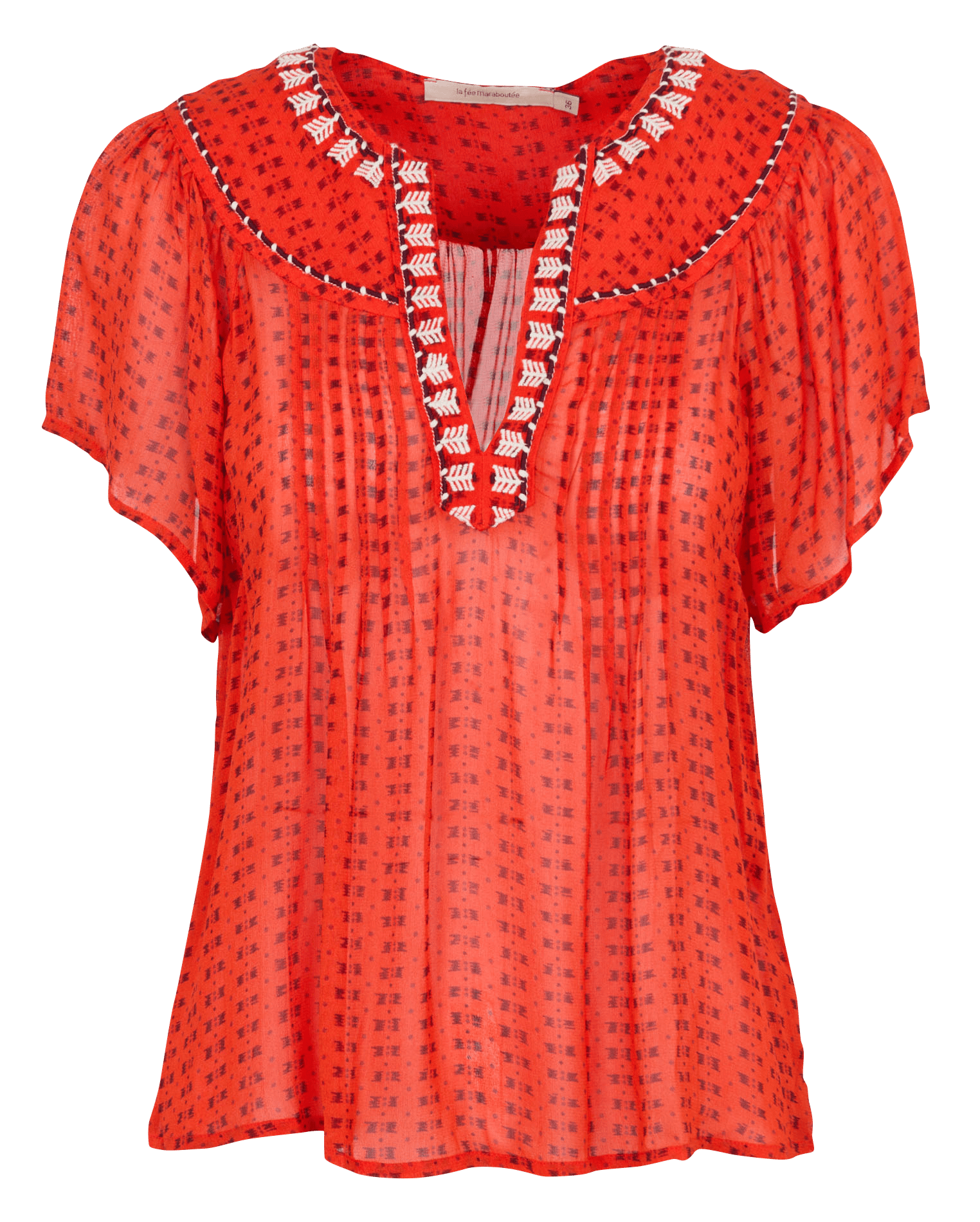 Loose-fit henley blouse LA FEE MARABOUTEE Pink