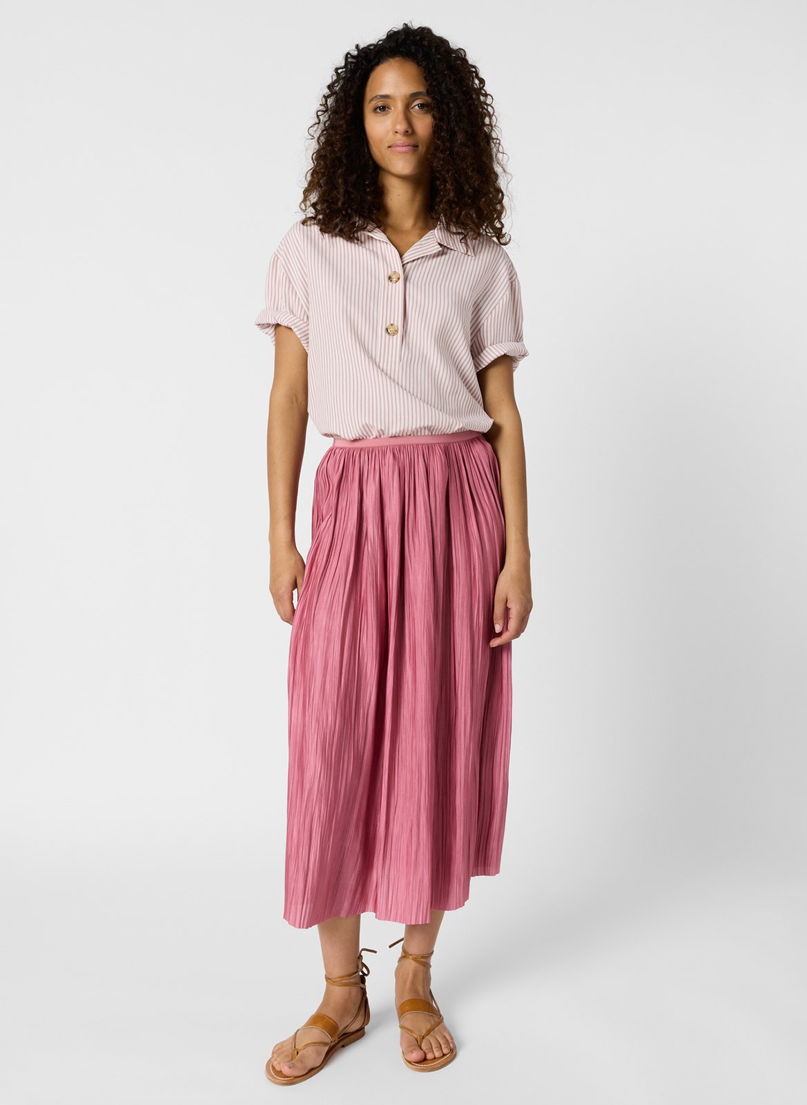 Jupe midi plissée GERARD DAREL Rose