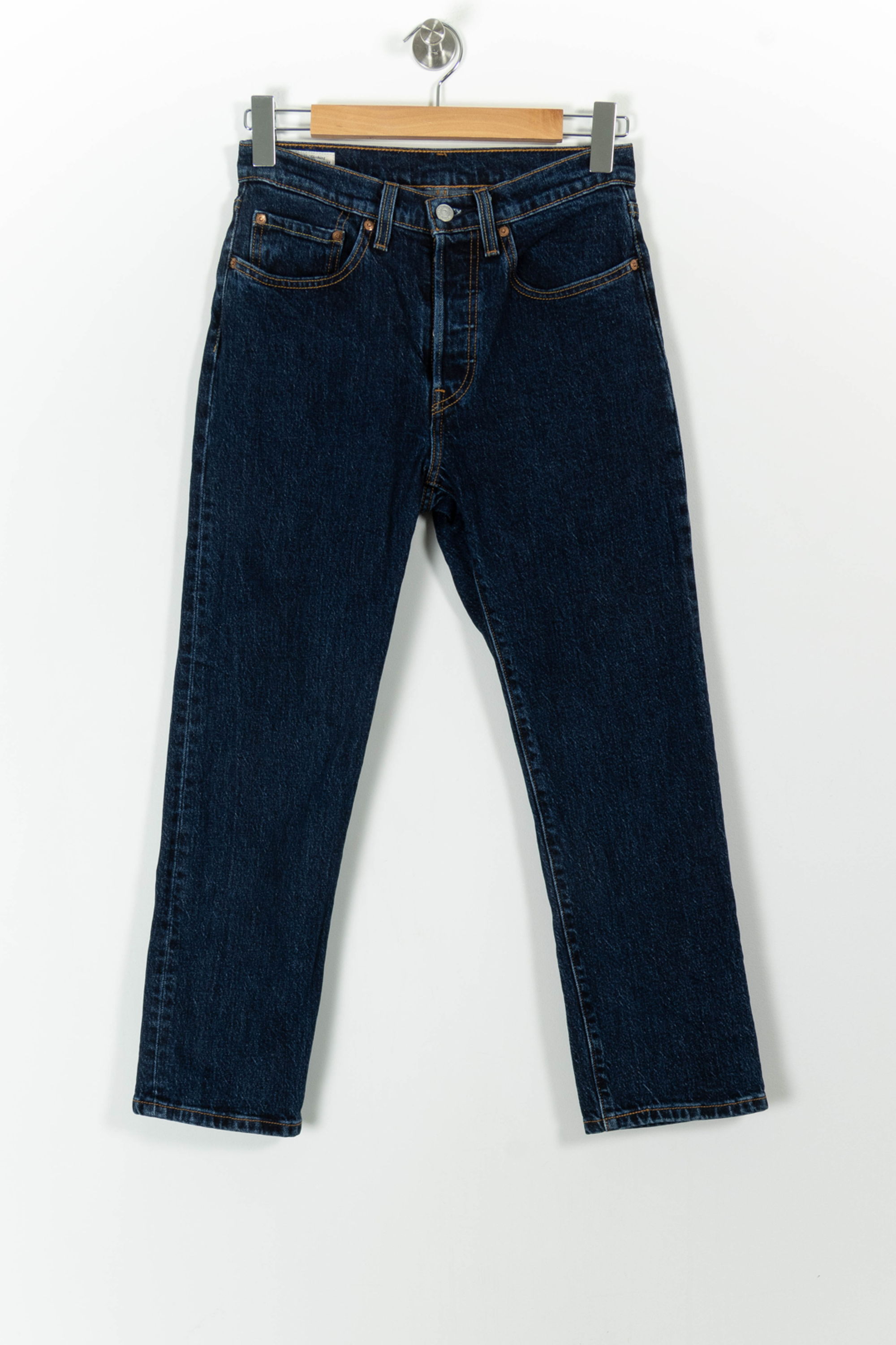 Cropped slim jeans with studs LEVI'S - Seconde main Blue