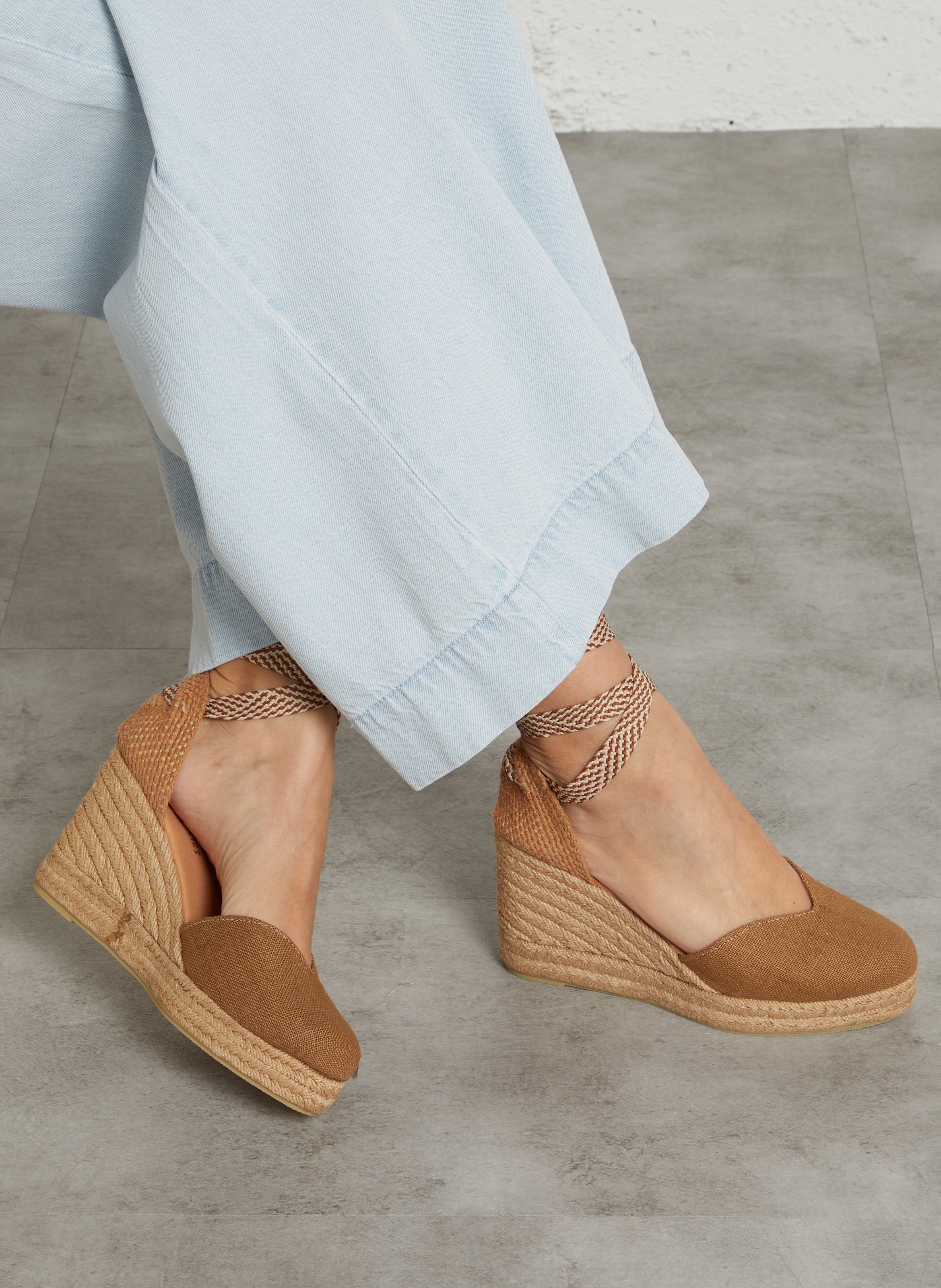 Espadrilles met sleehak MAISON 123 Beige