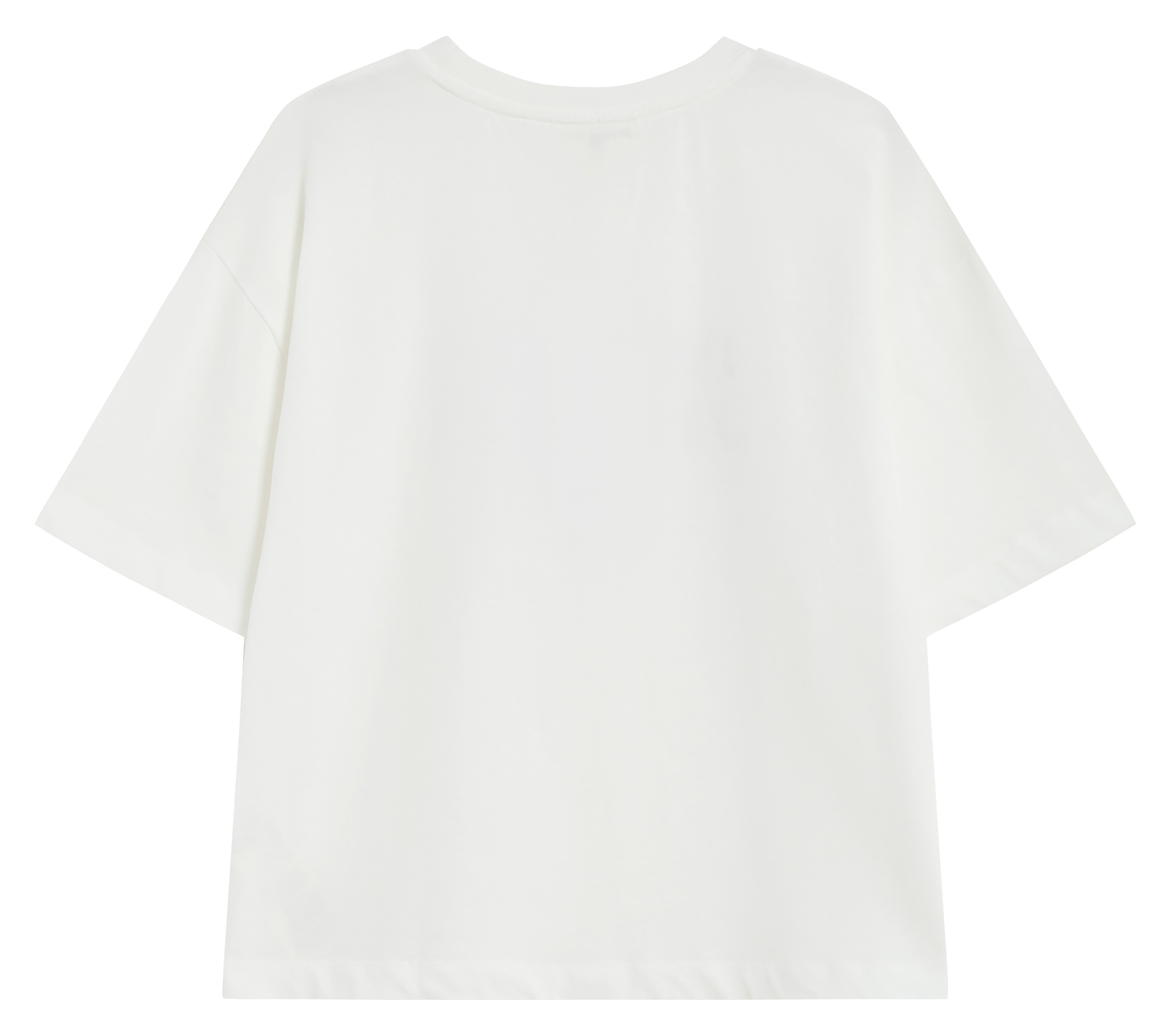 Tee-shirt droit col rond en coton GRACE ET MILA Blanc