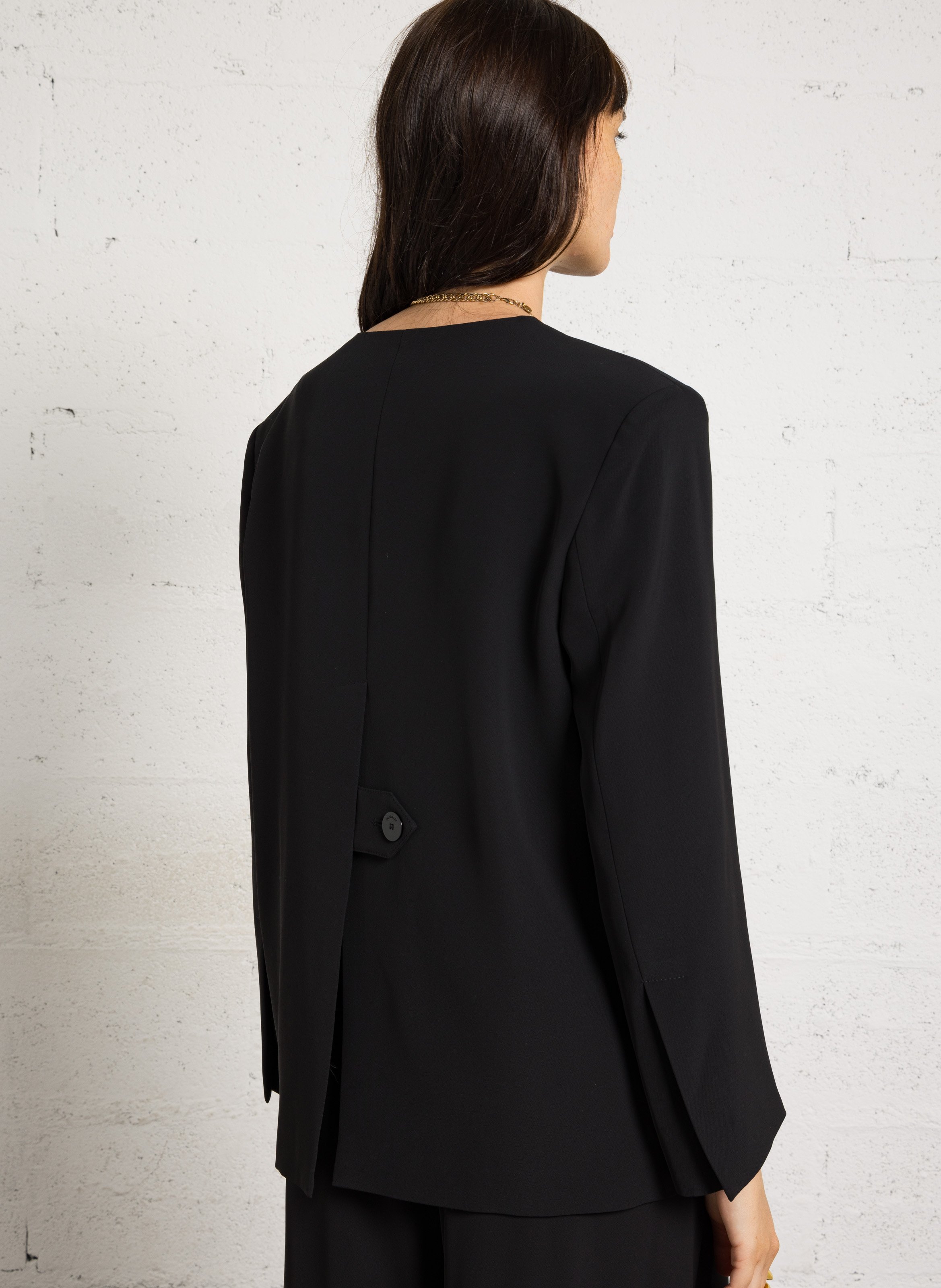 Blazer fluide à col rond  IMPERIAL Noir