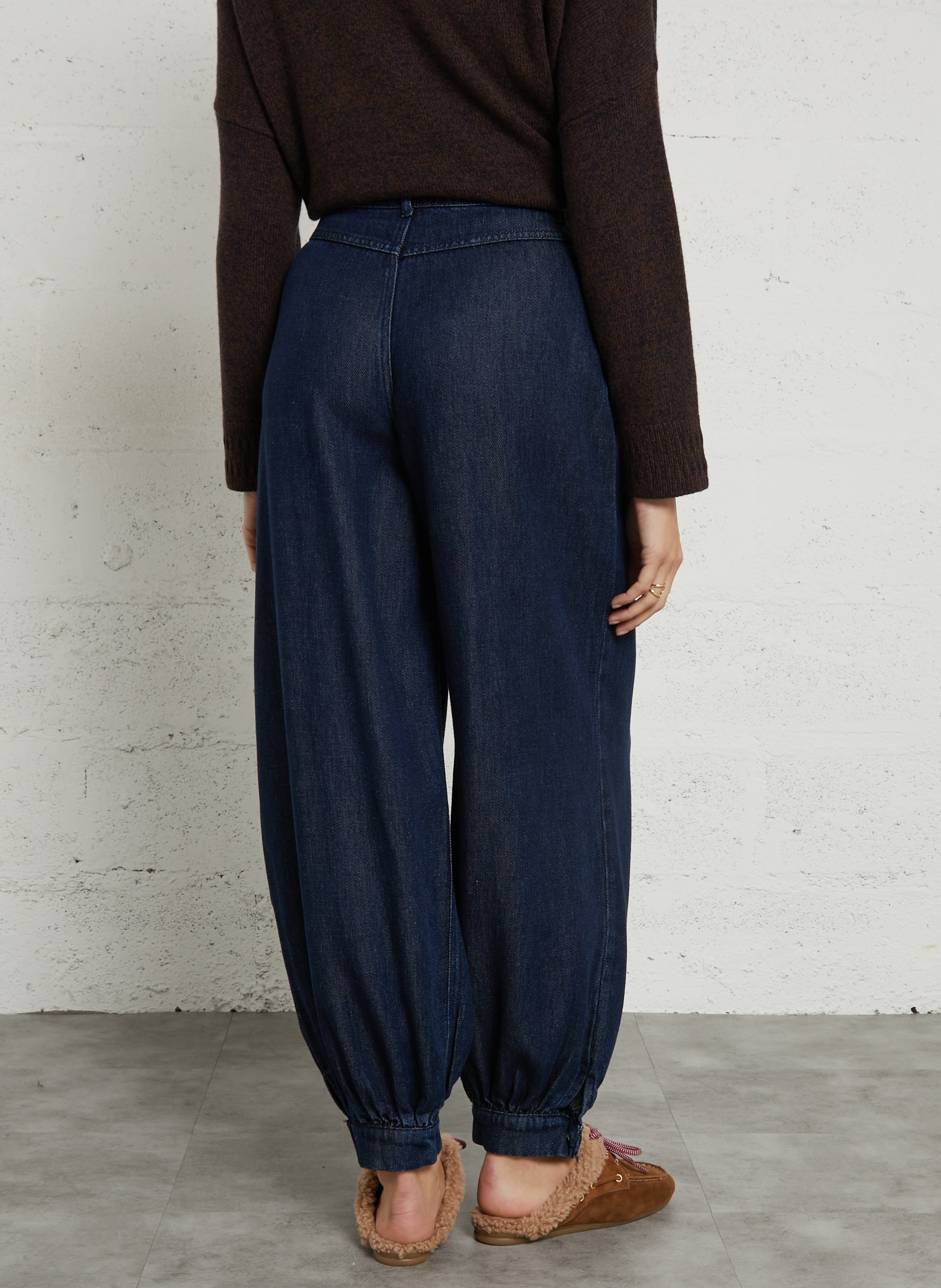 Wijde jeans met hoge taille THE NEW SOCIETY Blauw