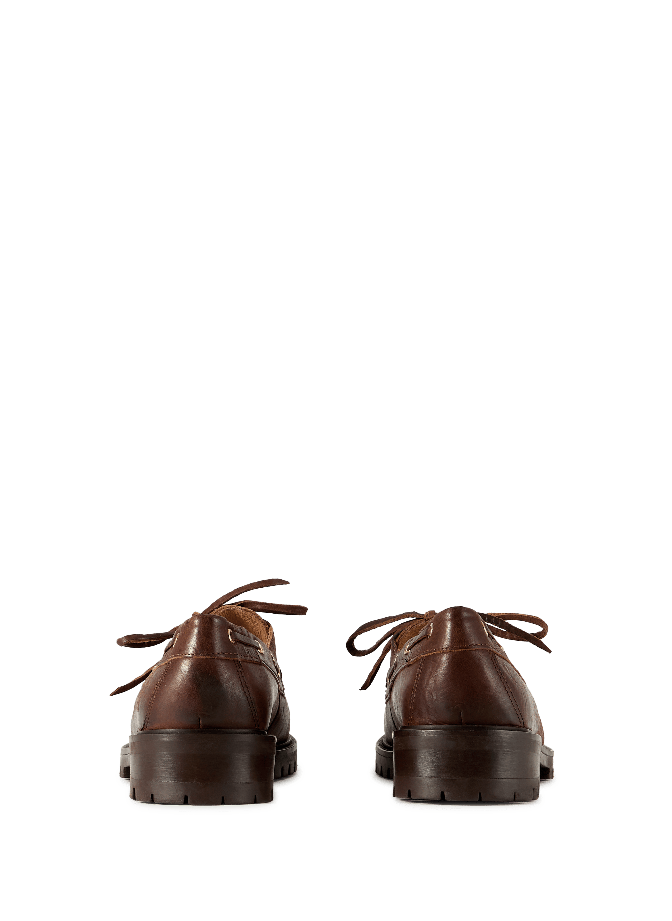 Chunky leather boat shoes frenzy SAISON 1865 Brown