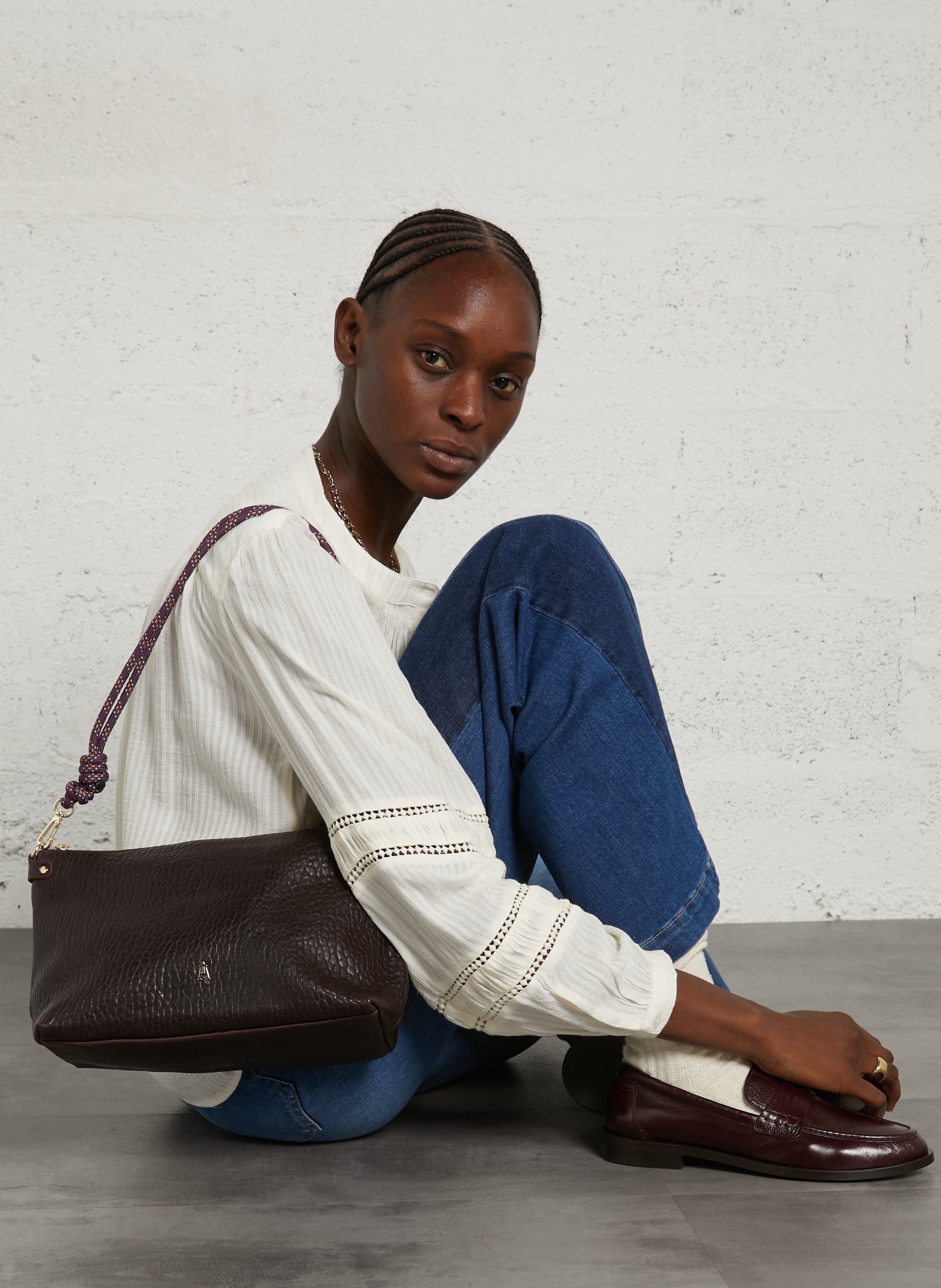 Schultertasche aus Lammleder CRAIE STUDIO Schwarz