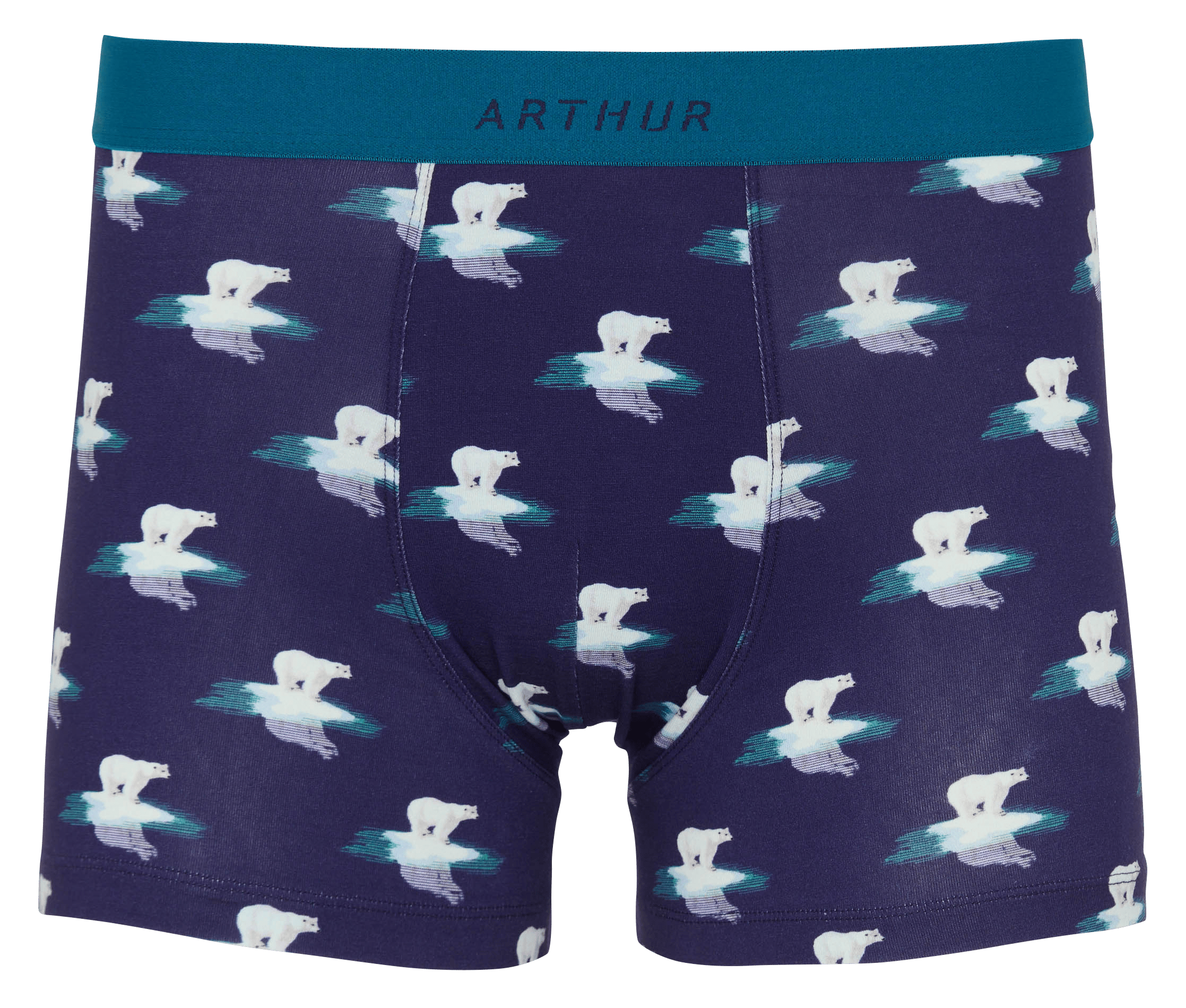 Bedruckte Boxershorts aus Baumwoll-Mix ARTHUR Blau