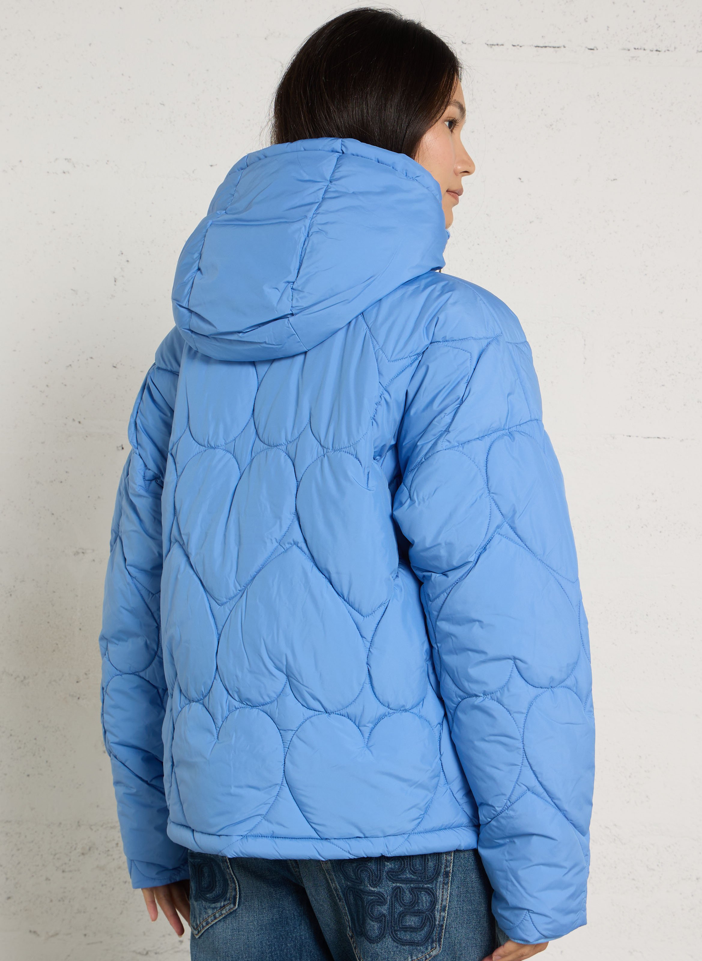High-neck quilted jacket FABIENNE CHAPOT Blue