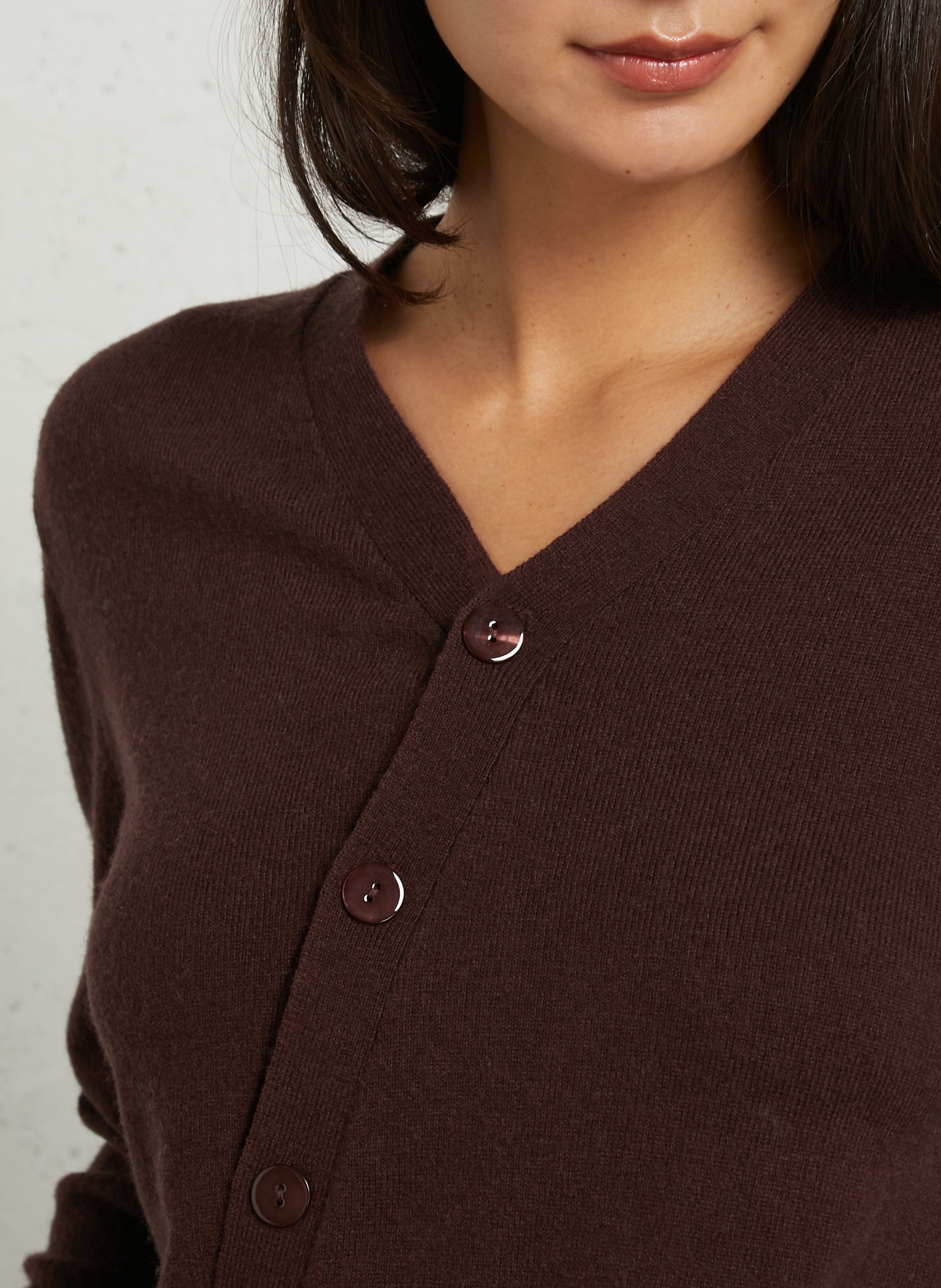 Gilet boutons asymétriques NICE THINGS Prune