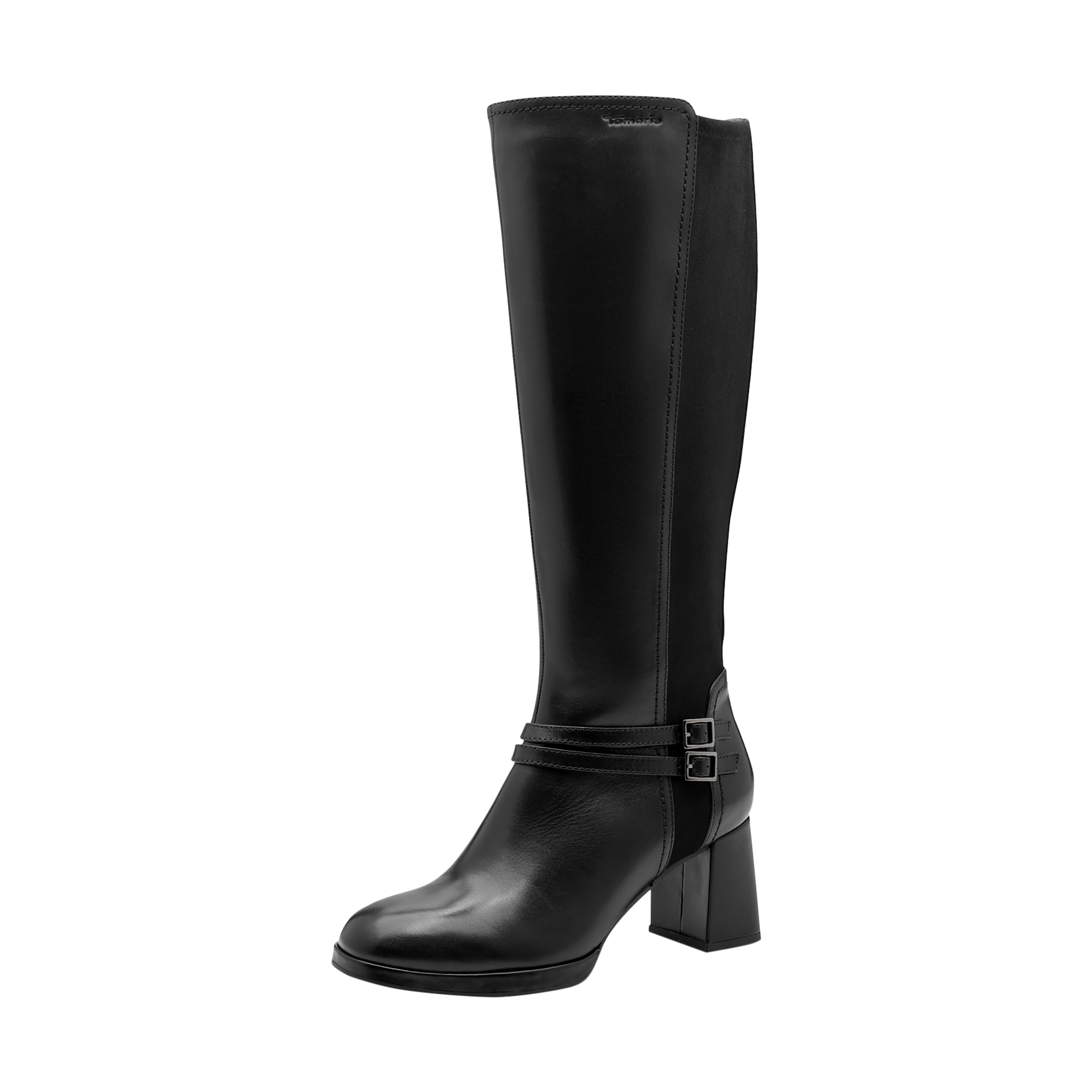 Comfort leather boots TAMARIS Black