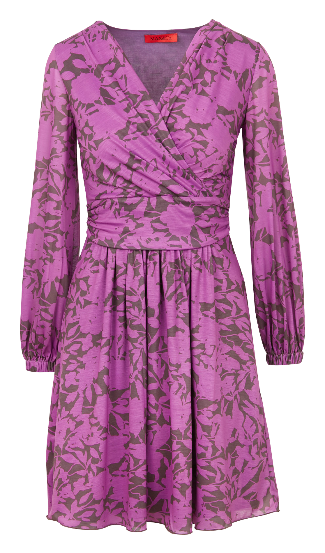 Robe courte à imprimé fleuri MAX&Co. Violet
