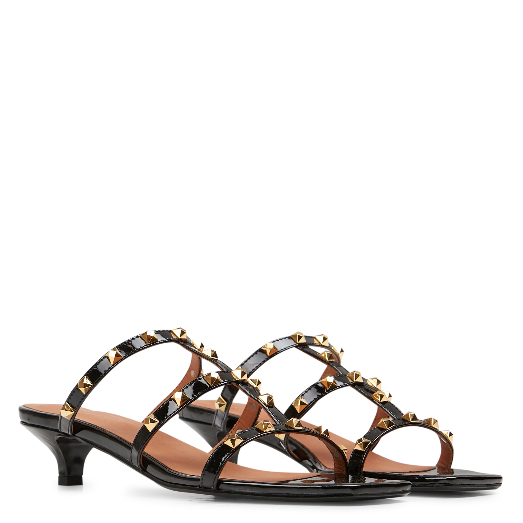 Sandales à talons en cuir vernis  BILLI BI Noir