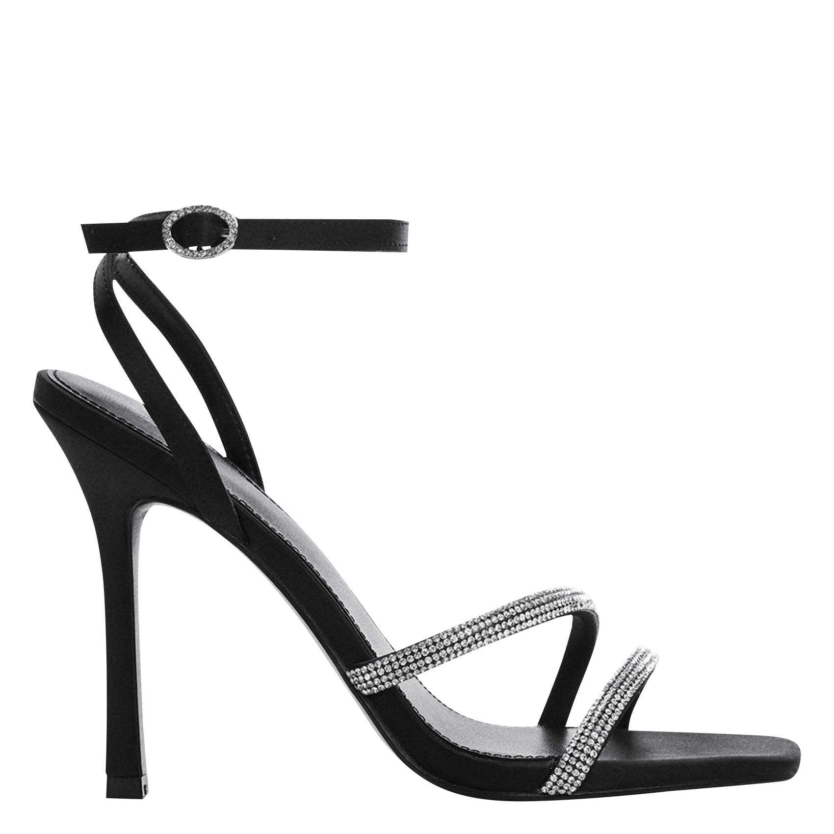 Sandales hautes à strass NoirMANGO