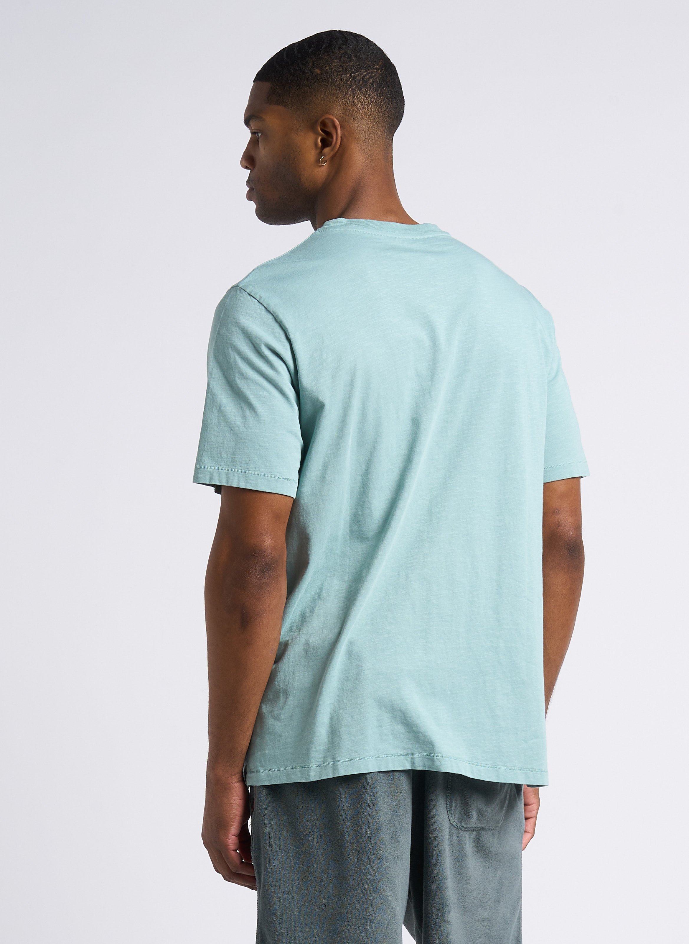 Tee-shirt droit col rond en coton HARTFORD Vert