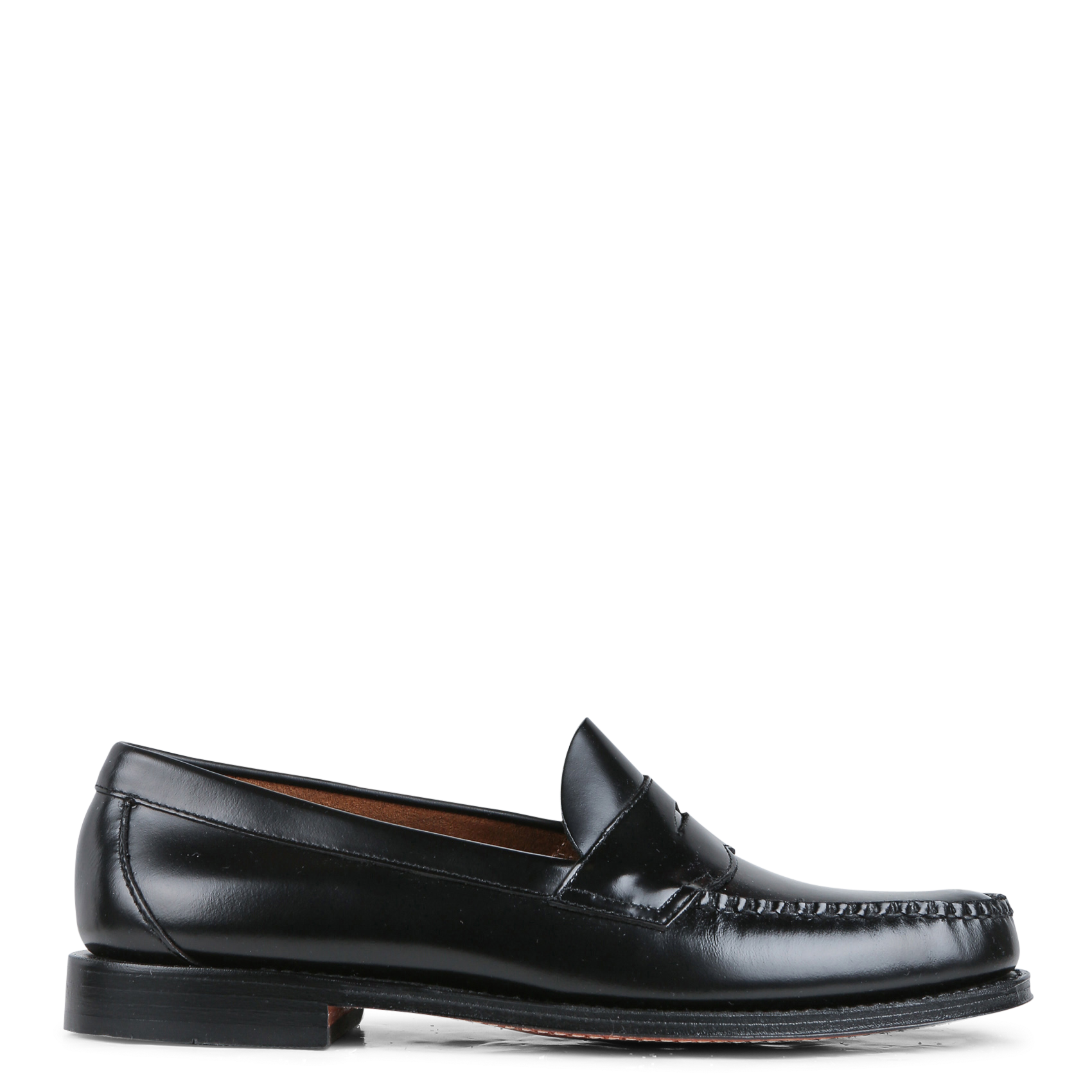 Mocassins en cuir lisse GH BASS Noir