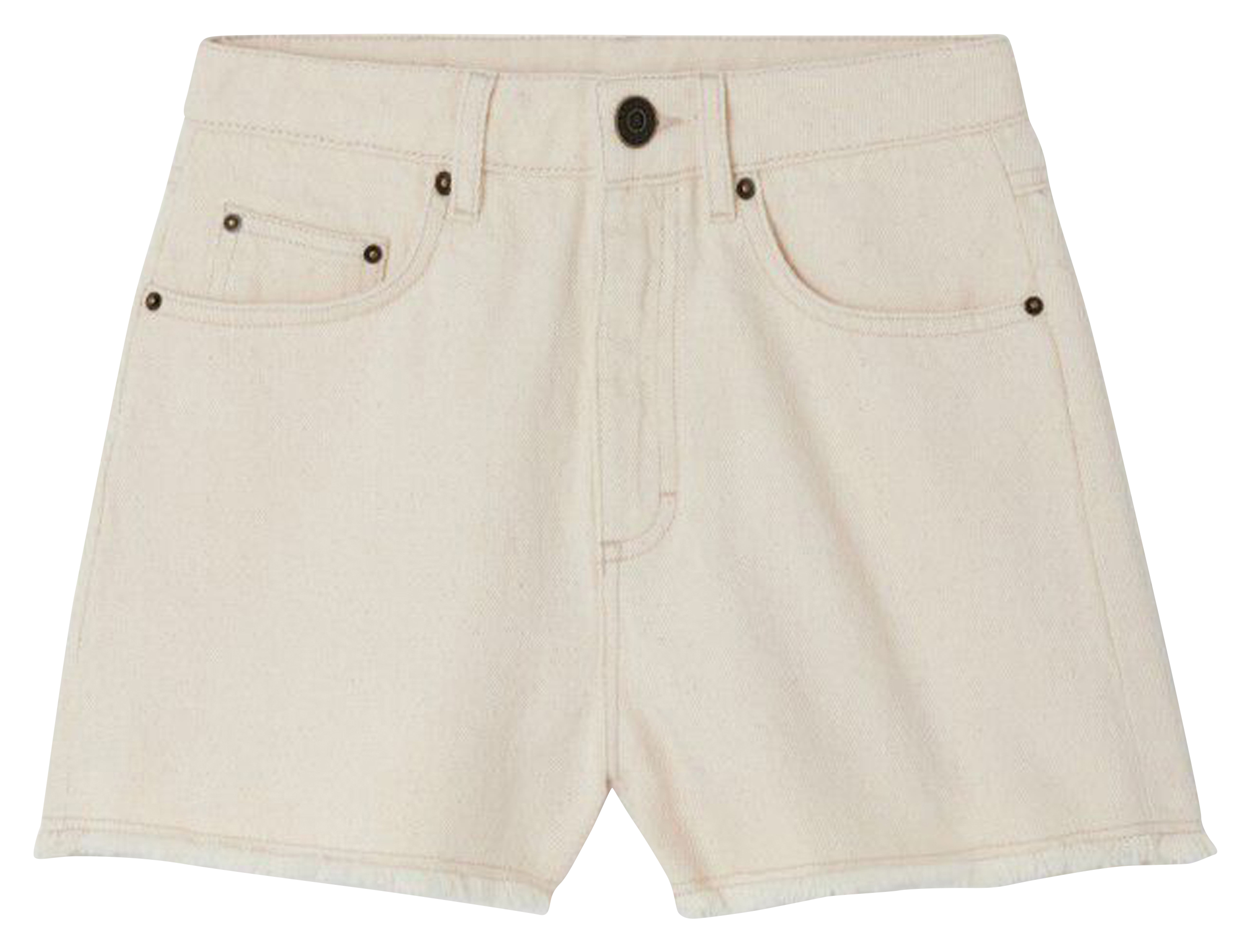 High-waisted shorts in recycled cotton AMERICAN VINTAGE Beige