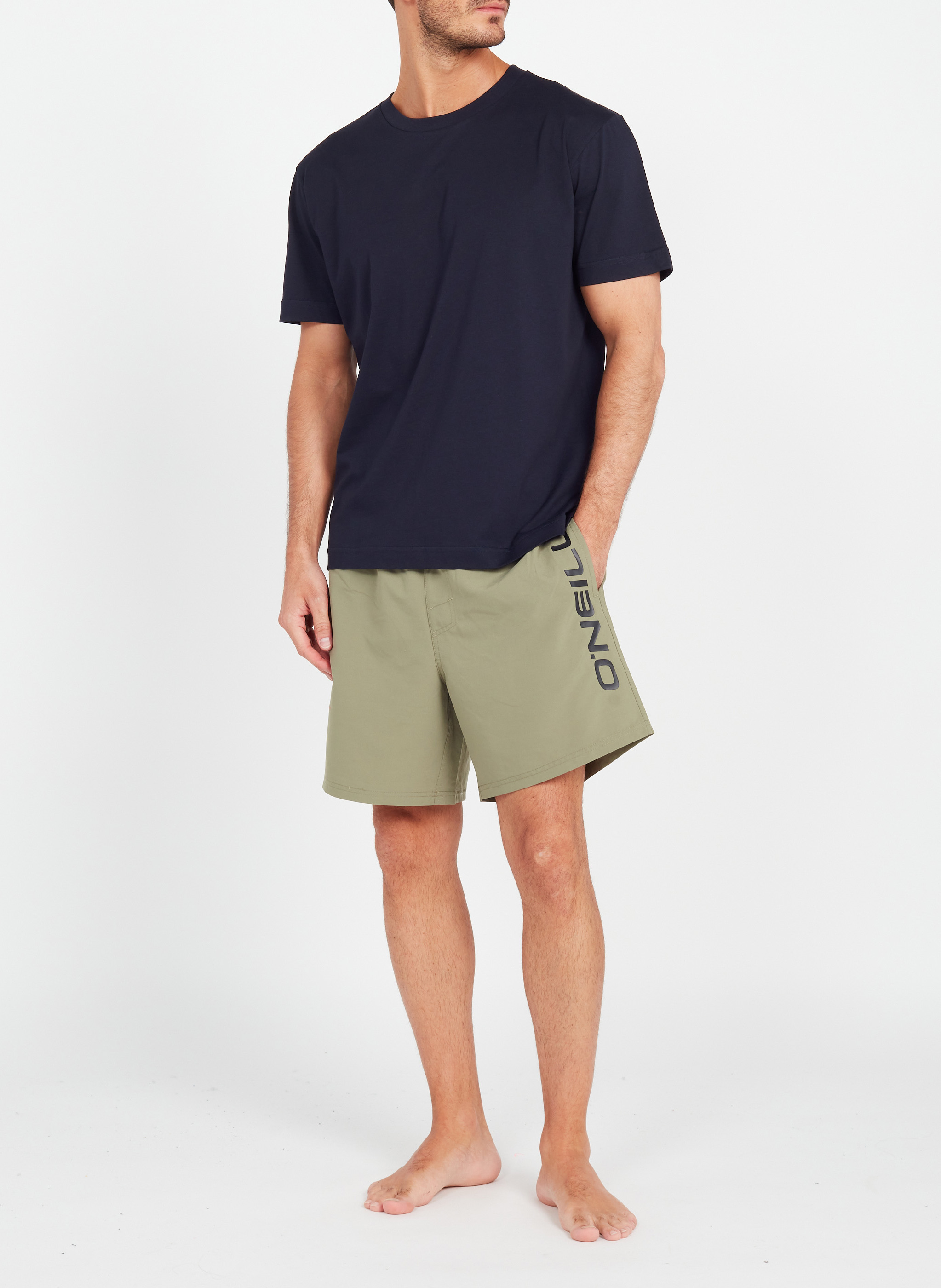 Rundhals-T-Shirt aus Baumwolle, Regular Fit AU PRINTEMPS PARIS Blau