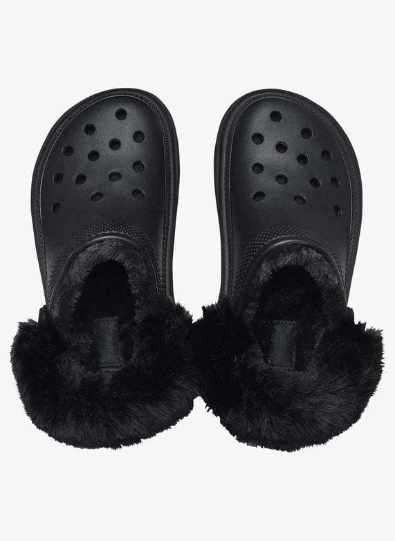 Black canvas crocs sales
